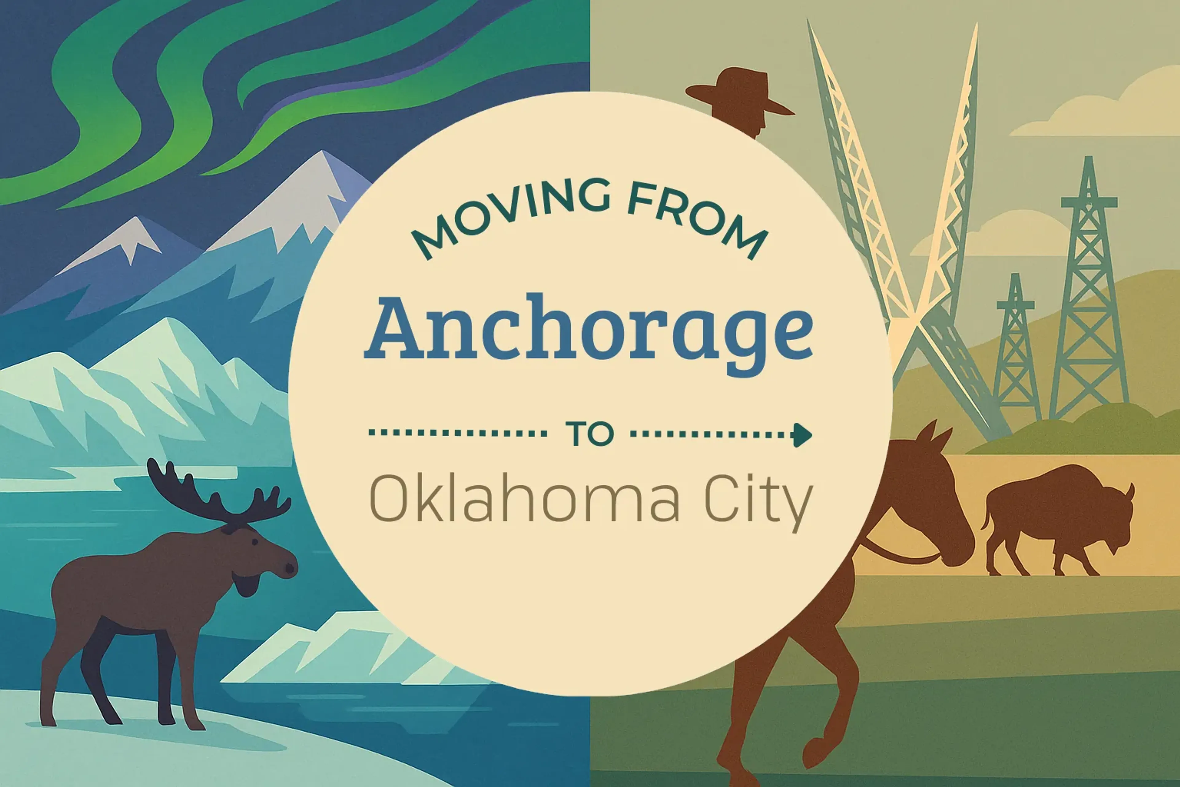 Side-by-side comparison of Anchorage to Oklahoma City moving companies