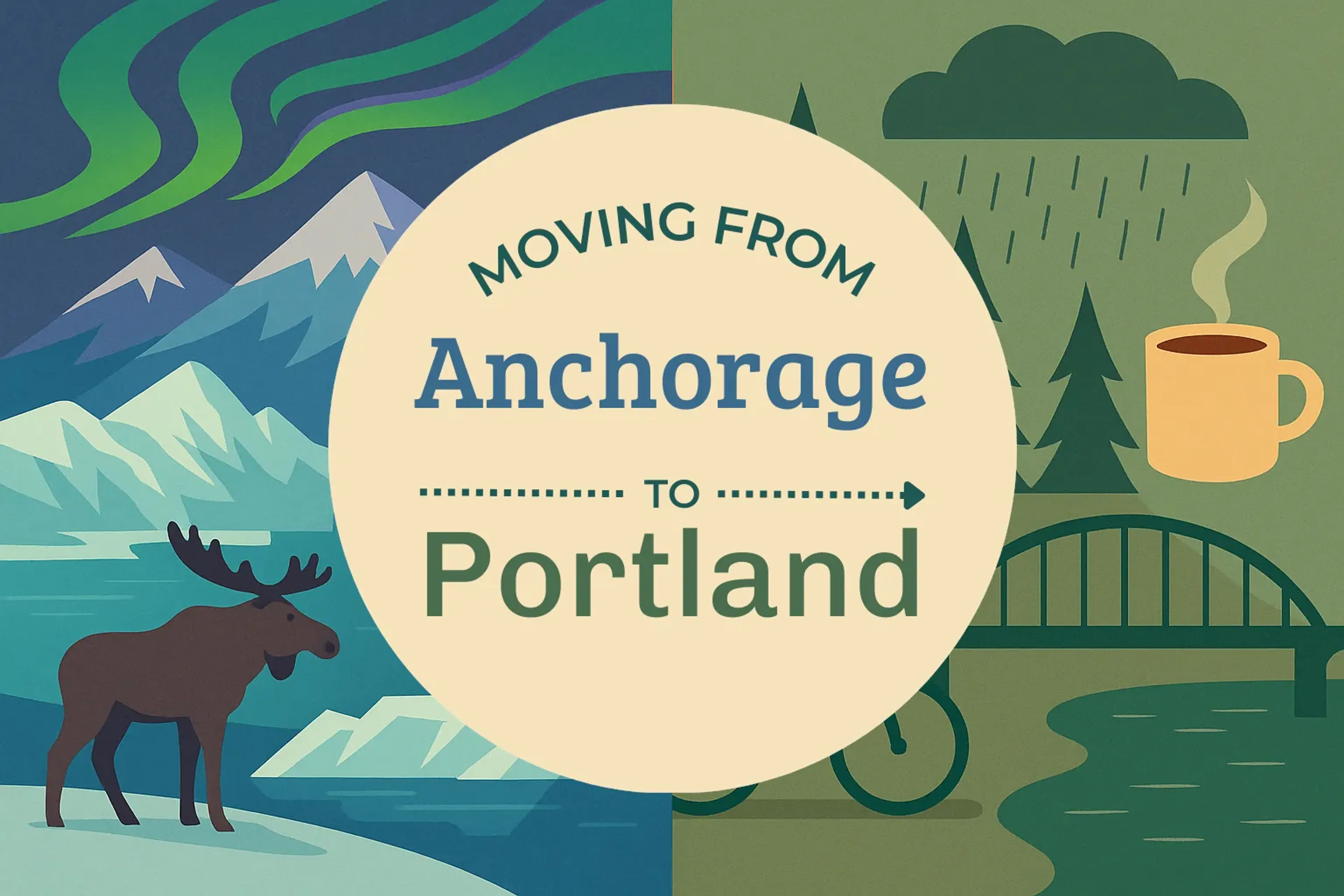 Side-by-side comparison of Anchorage to Portland moving companies