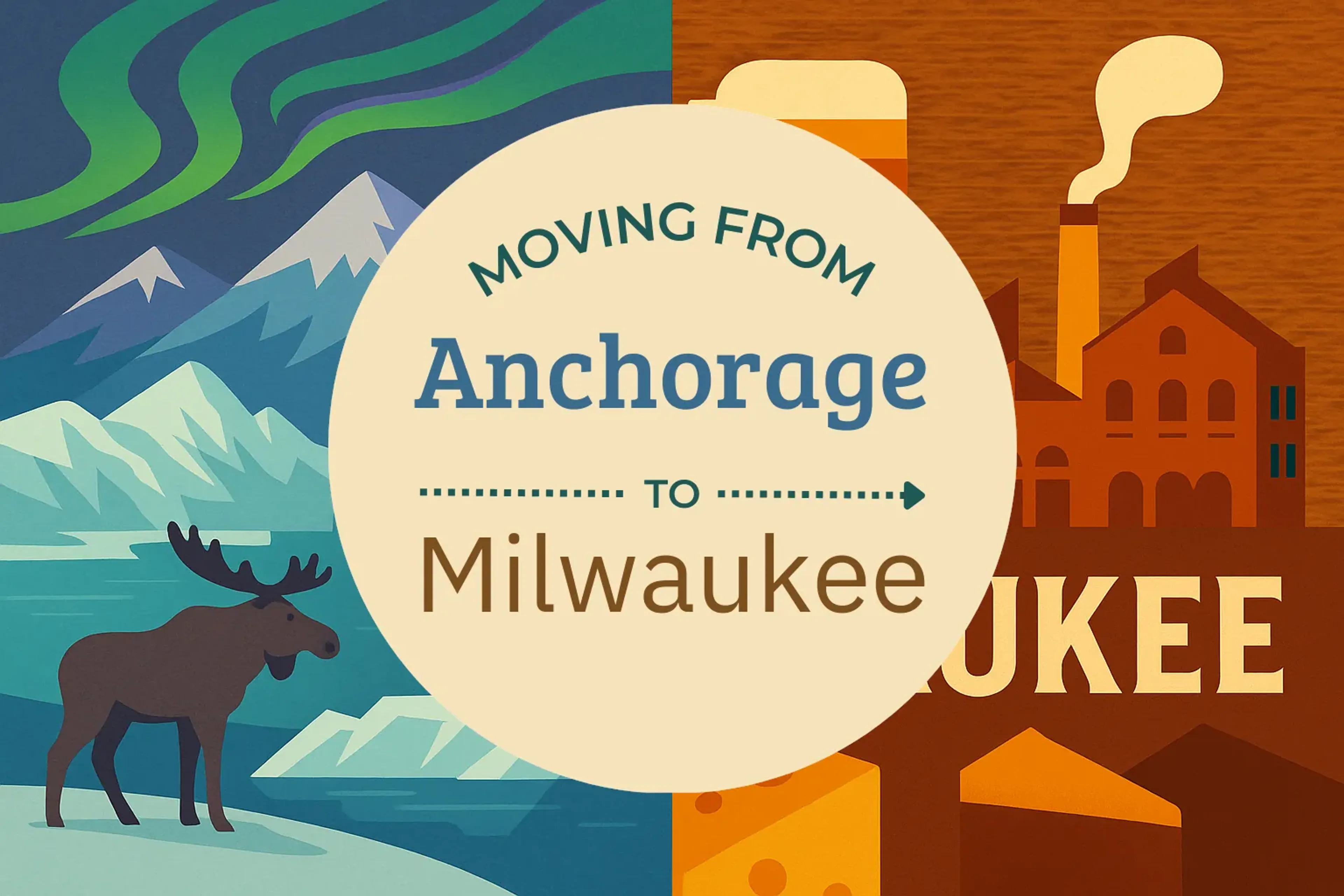 Side-by-side comparison of Anchorage to Milwaukee moving companies