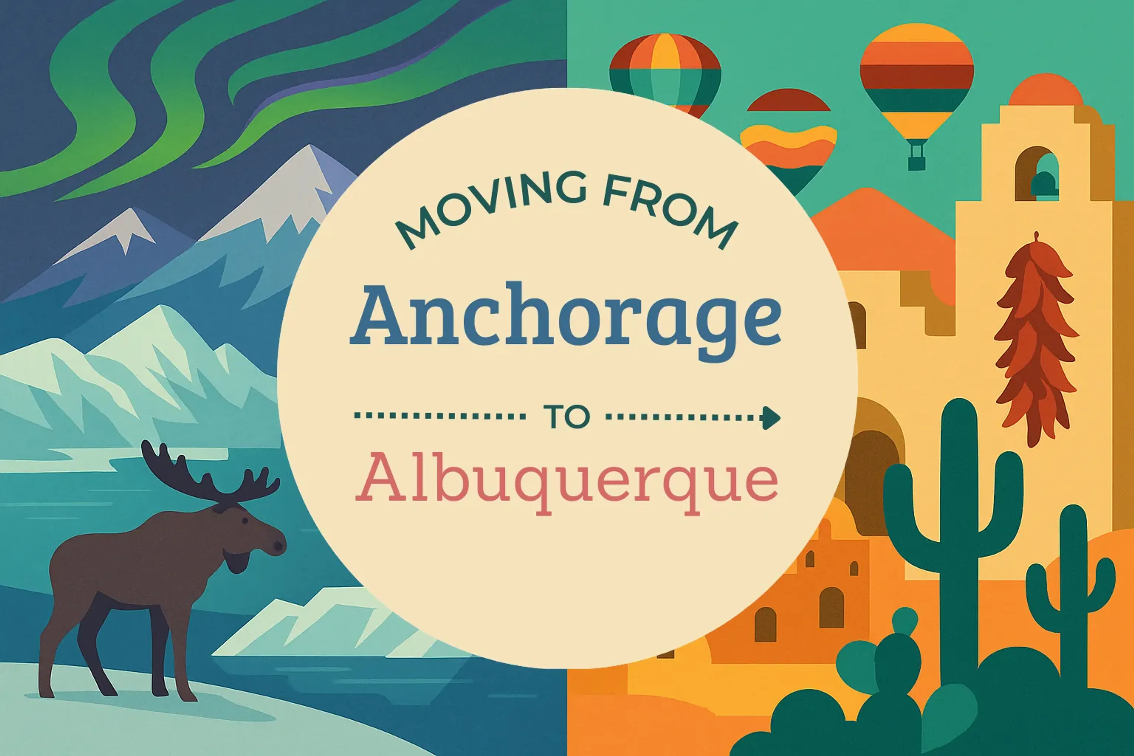 Side-by-side comparison of Anchorage to Albuquerque moving companies
