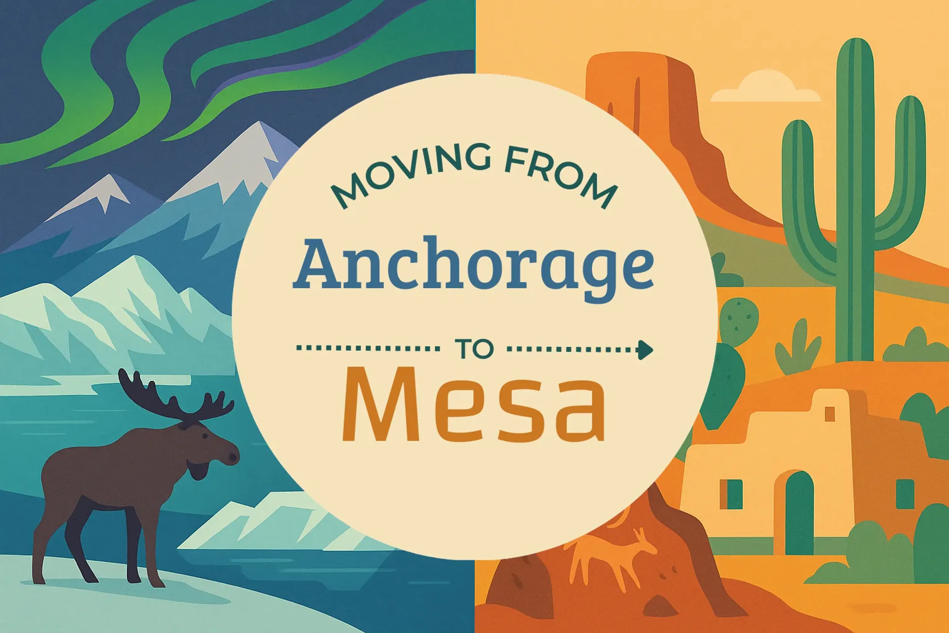 Side-by-side comparison of Anchorage to Mesa moving companies