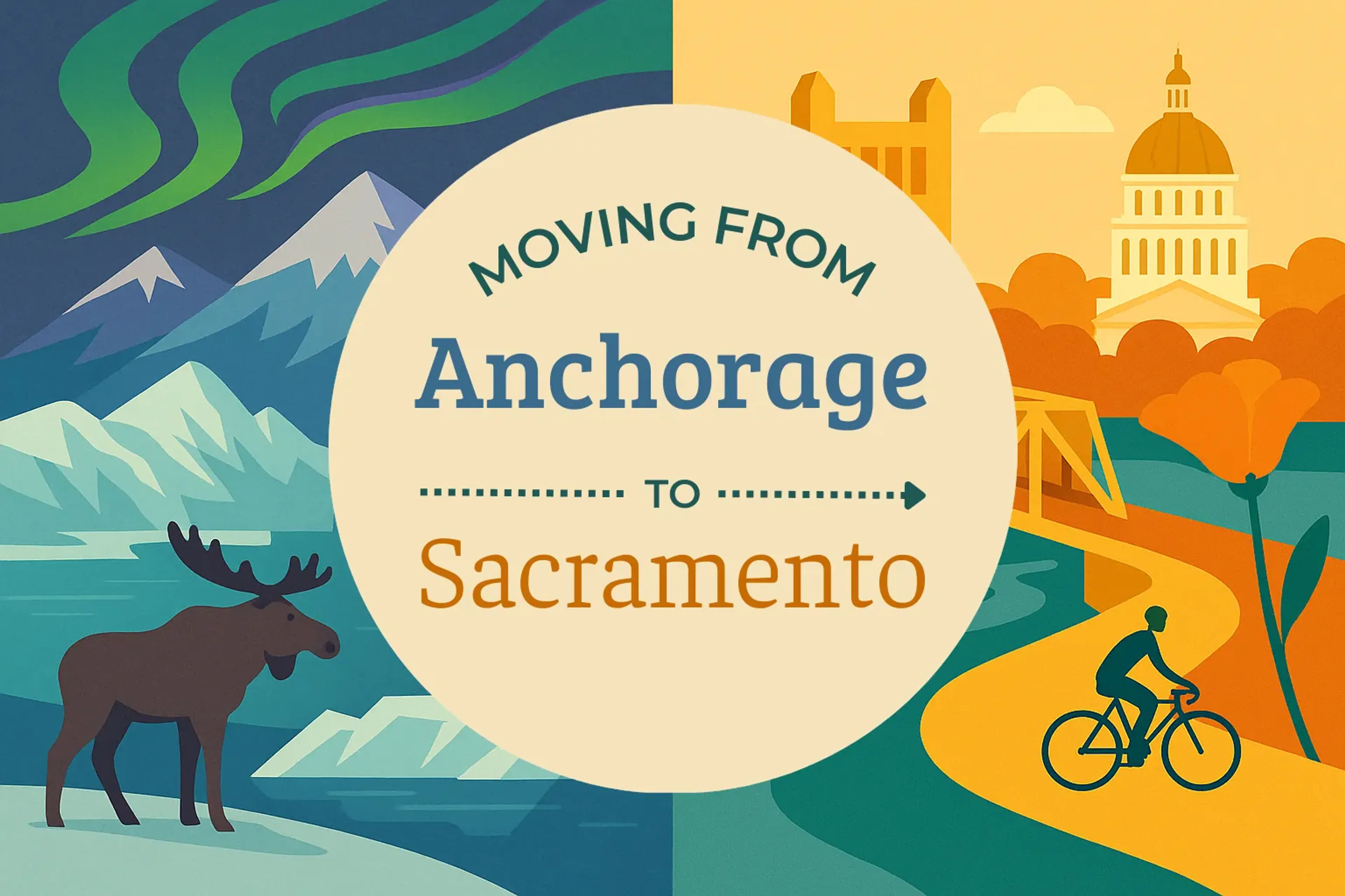 Side-by-side comparison of Anchorage to Sacramento moving companies