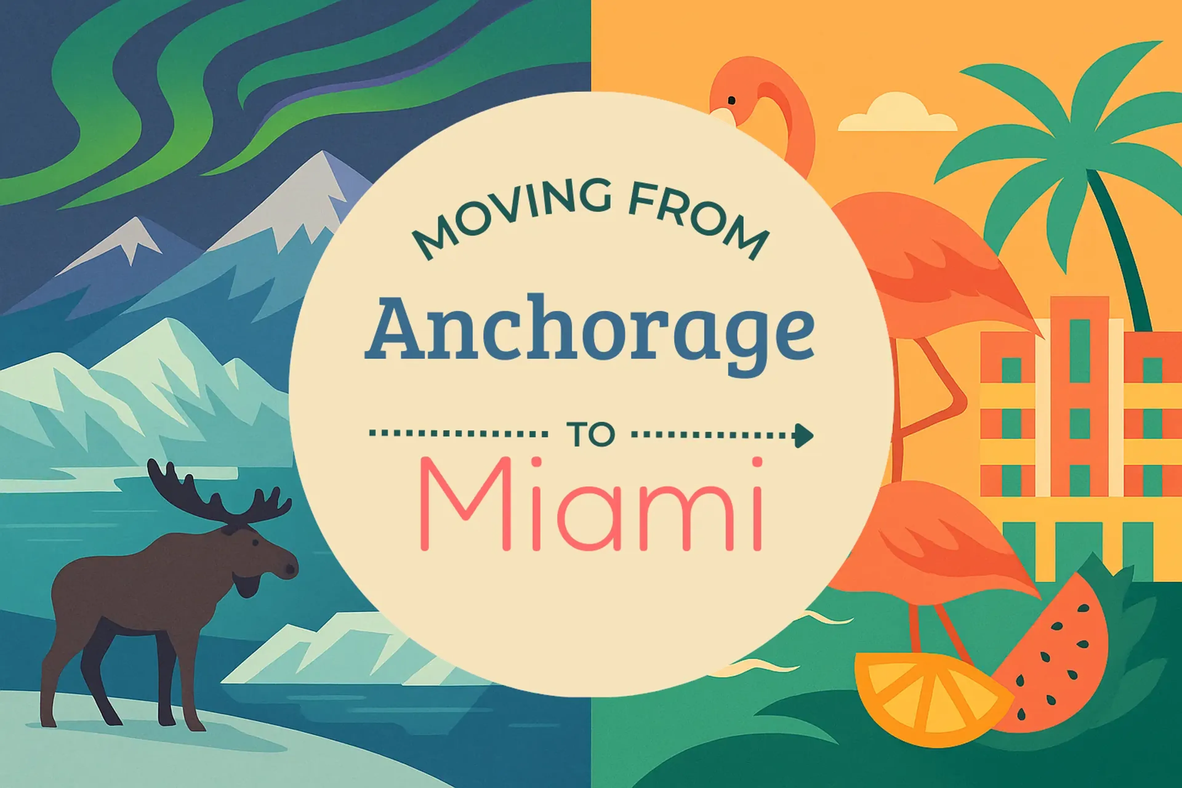 Side-by-side comparison of Anchorage to Miami moving companies