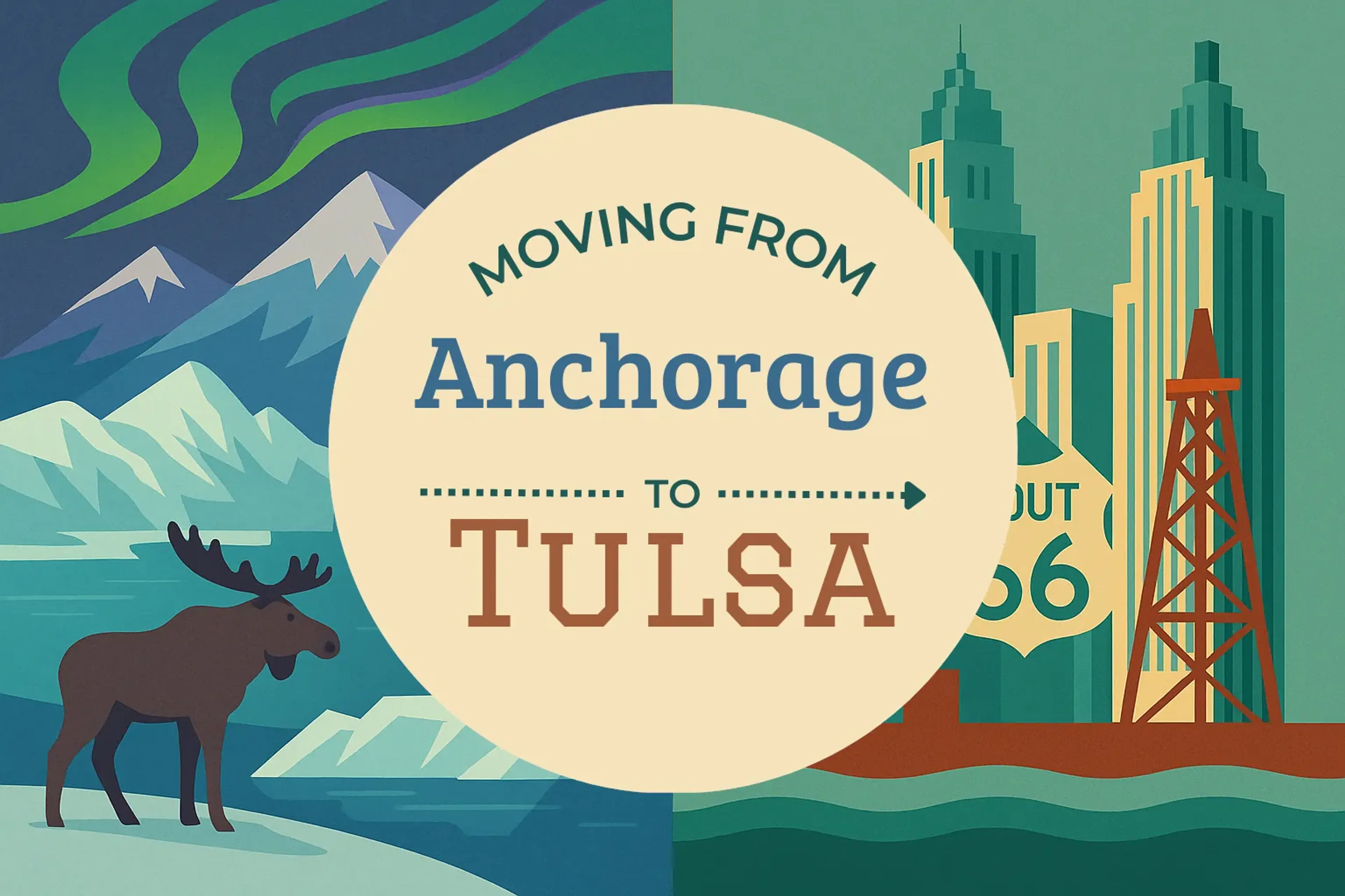 Side-by-side comparison of Anchorage to Tulsa moving companies