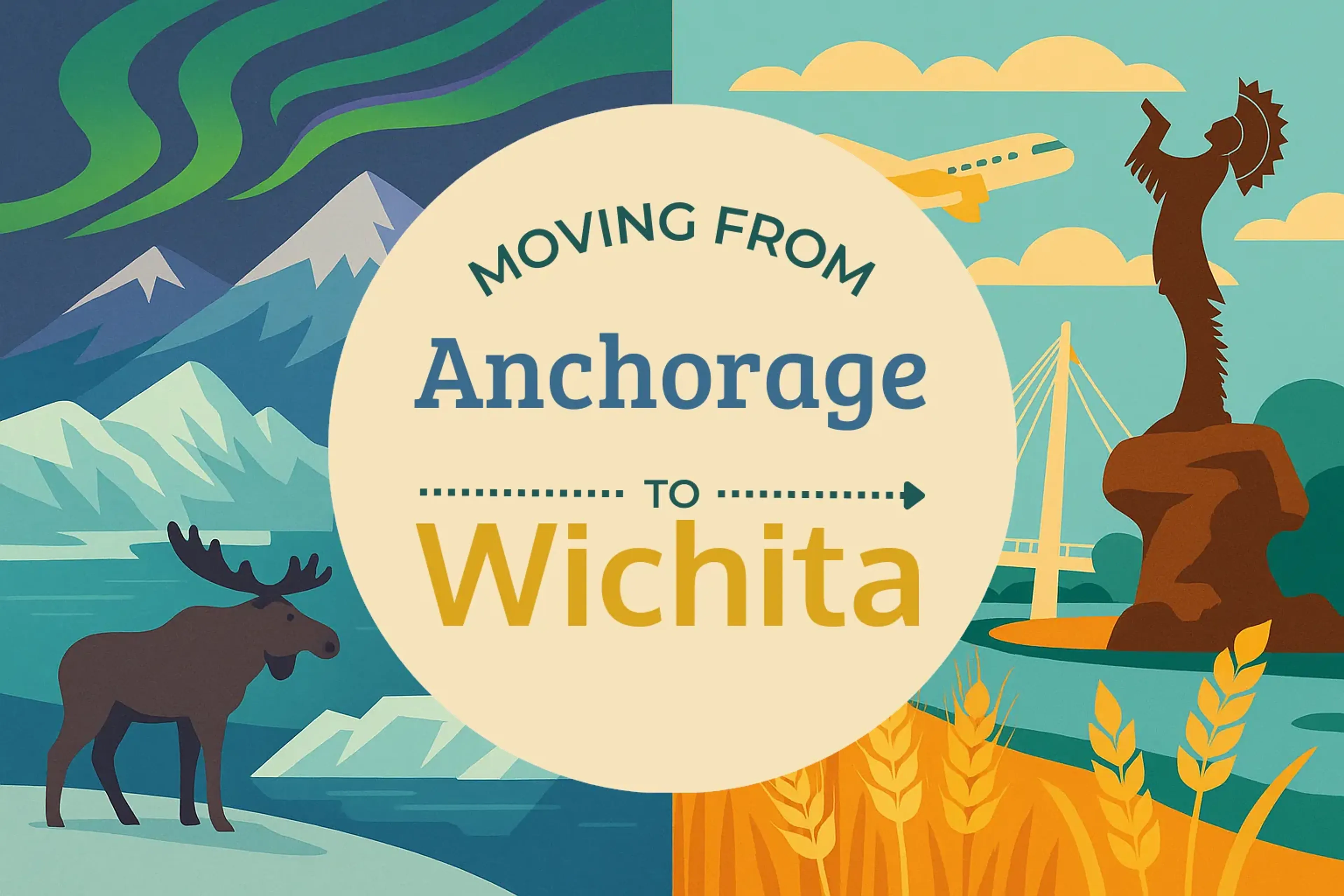 Side-by-side comparison of Anchorage to Wichita moving companies