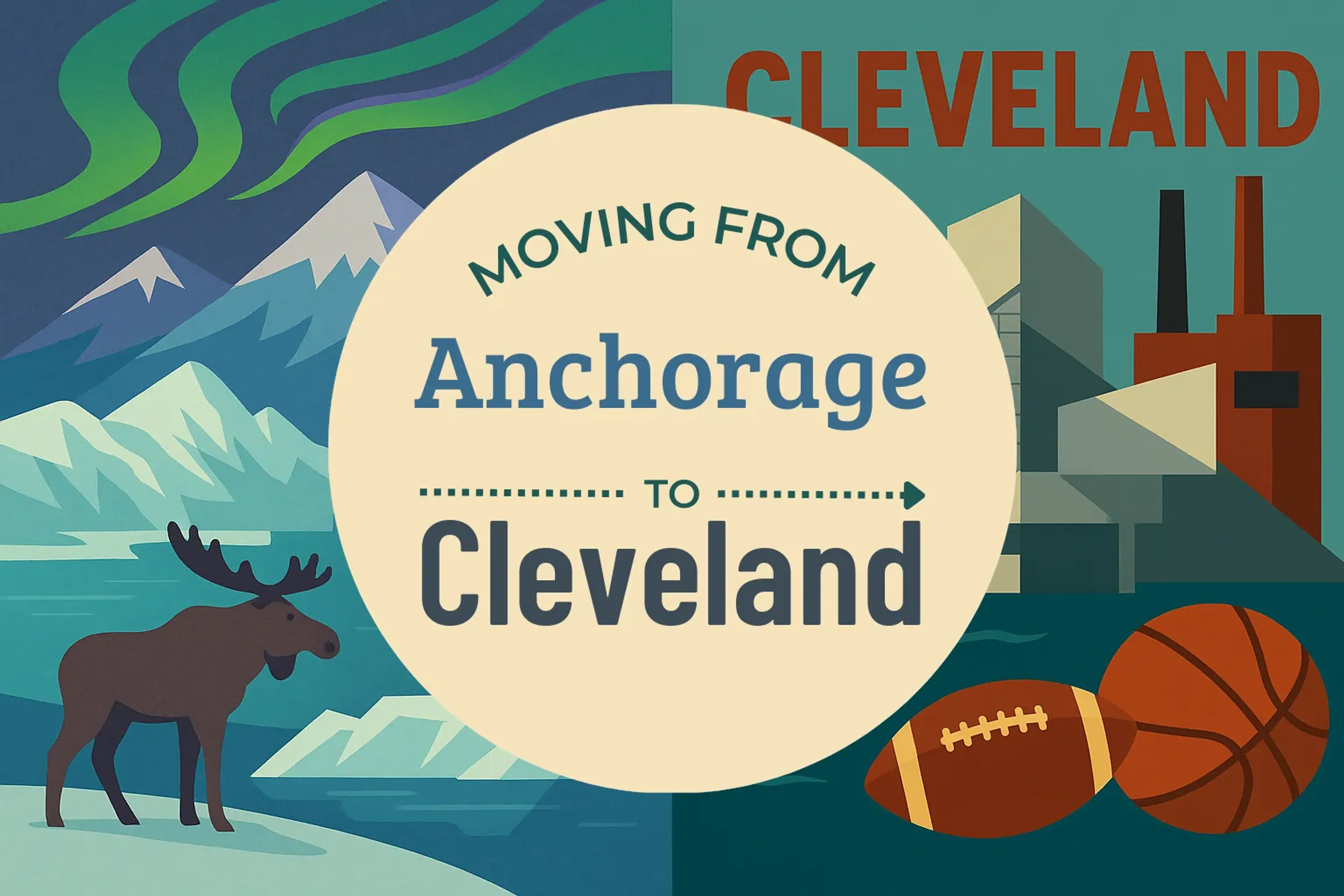 Side-by-side comparison of Anchorage to Cleveland moving companies