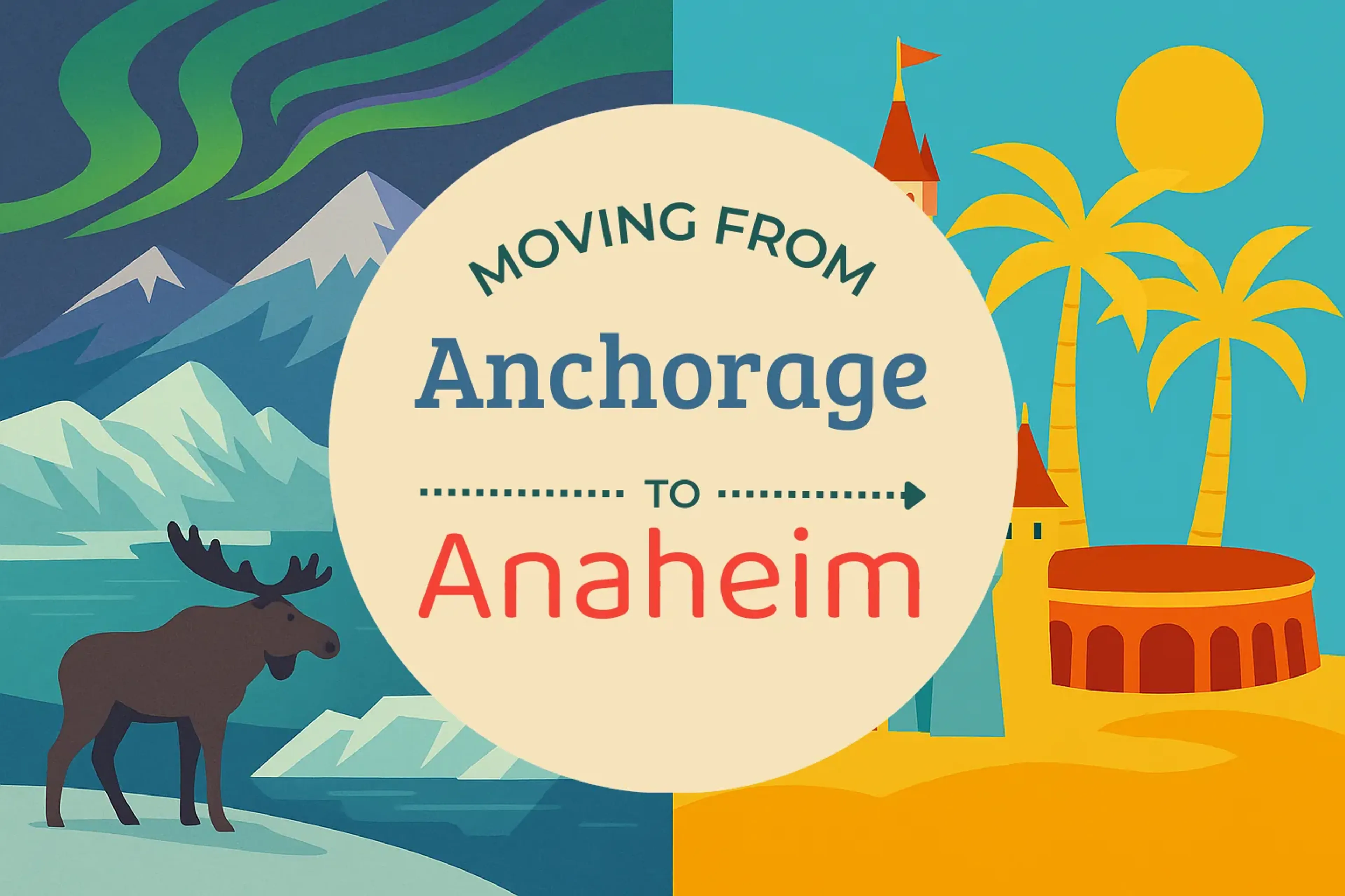 Side-by-side comparison of Anchorage to Anaheim moving companies