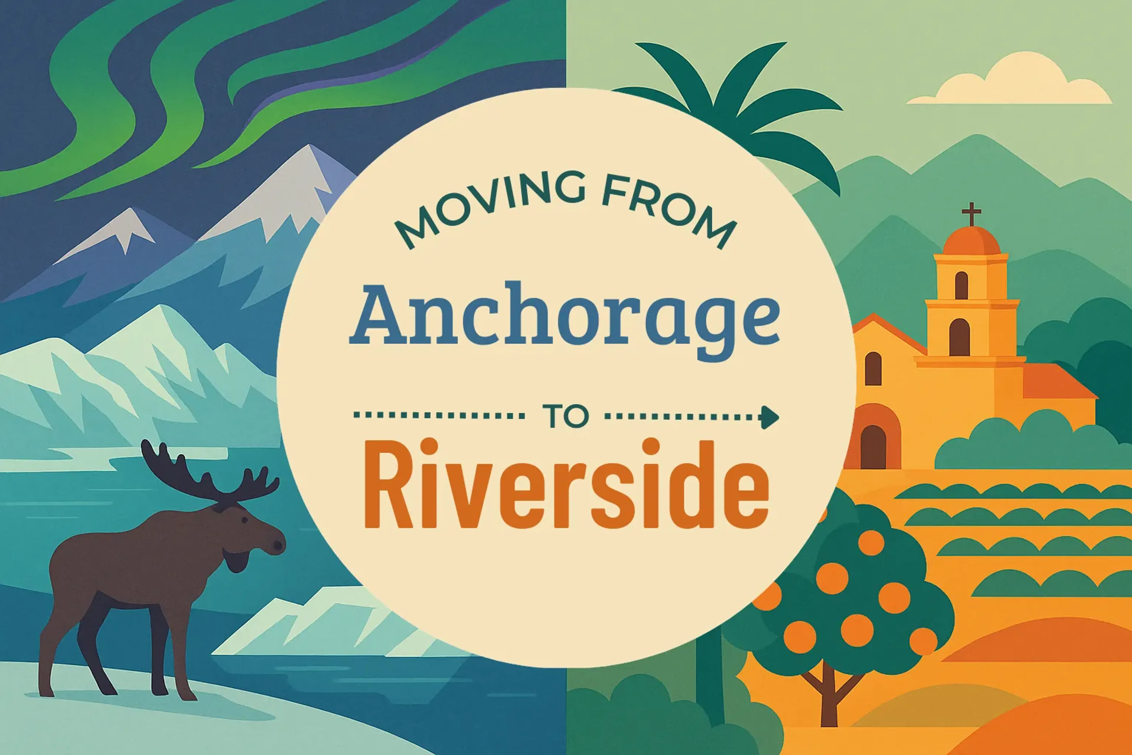Side-by-side comparison of Anchorage to Riverside moving companies