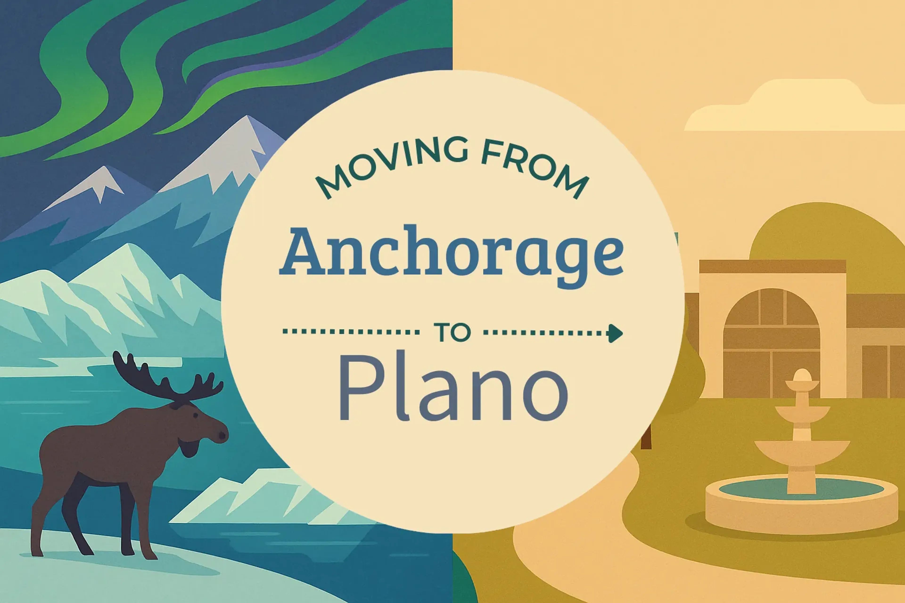 Side-by-side comparison of Anchorage to Plano moving companies