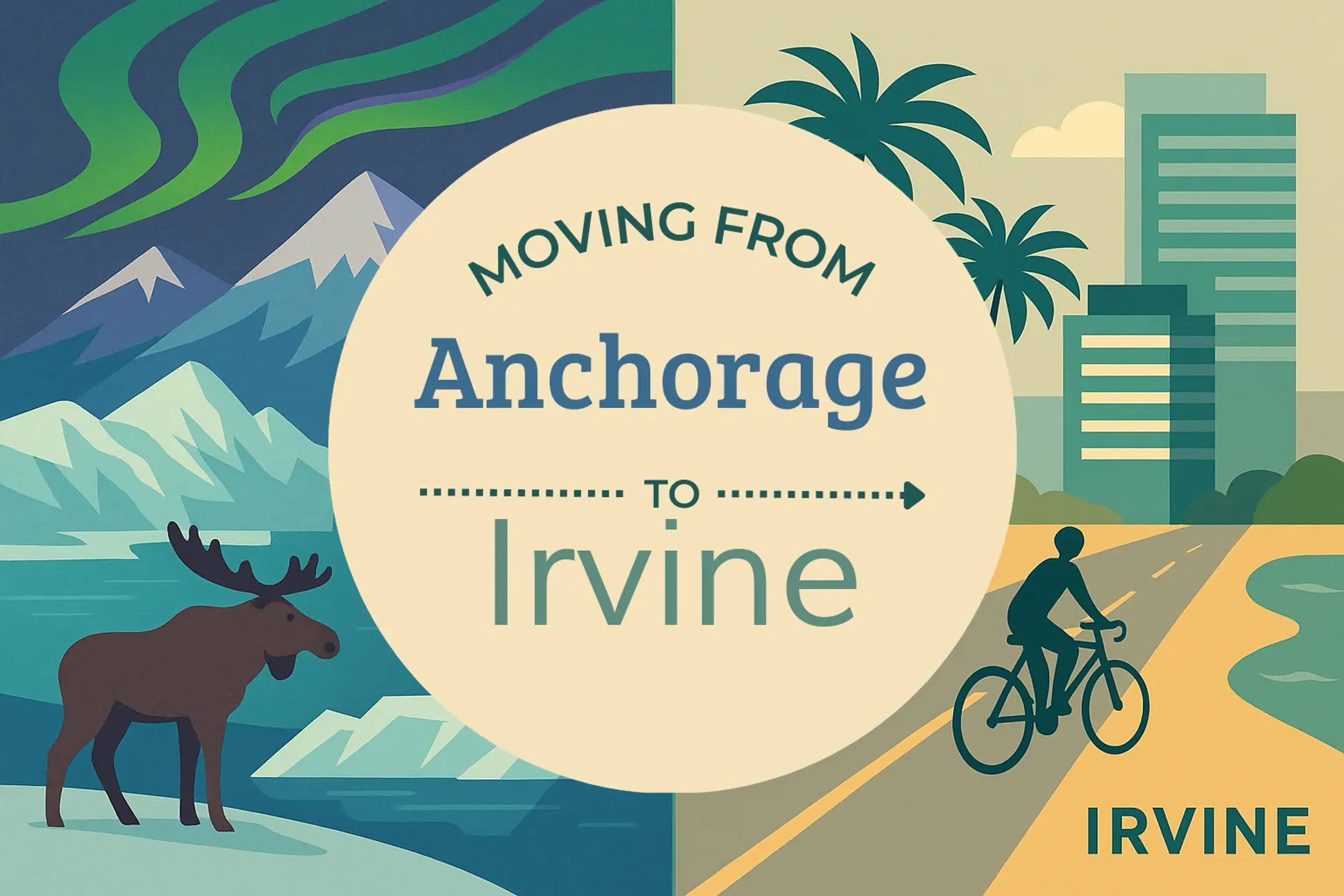 Side-by-side comparison of Anchorage to Irvine moving companies