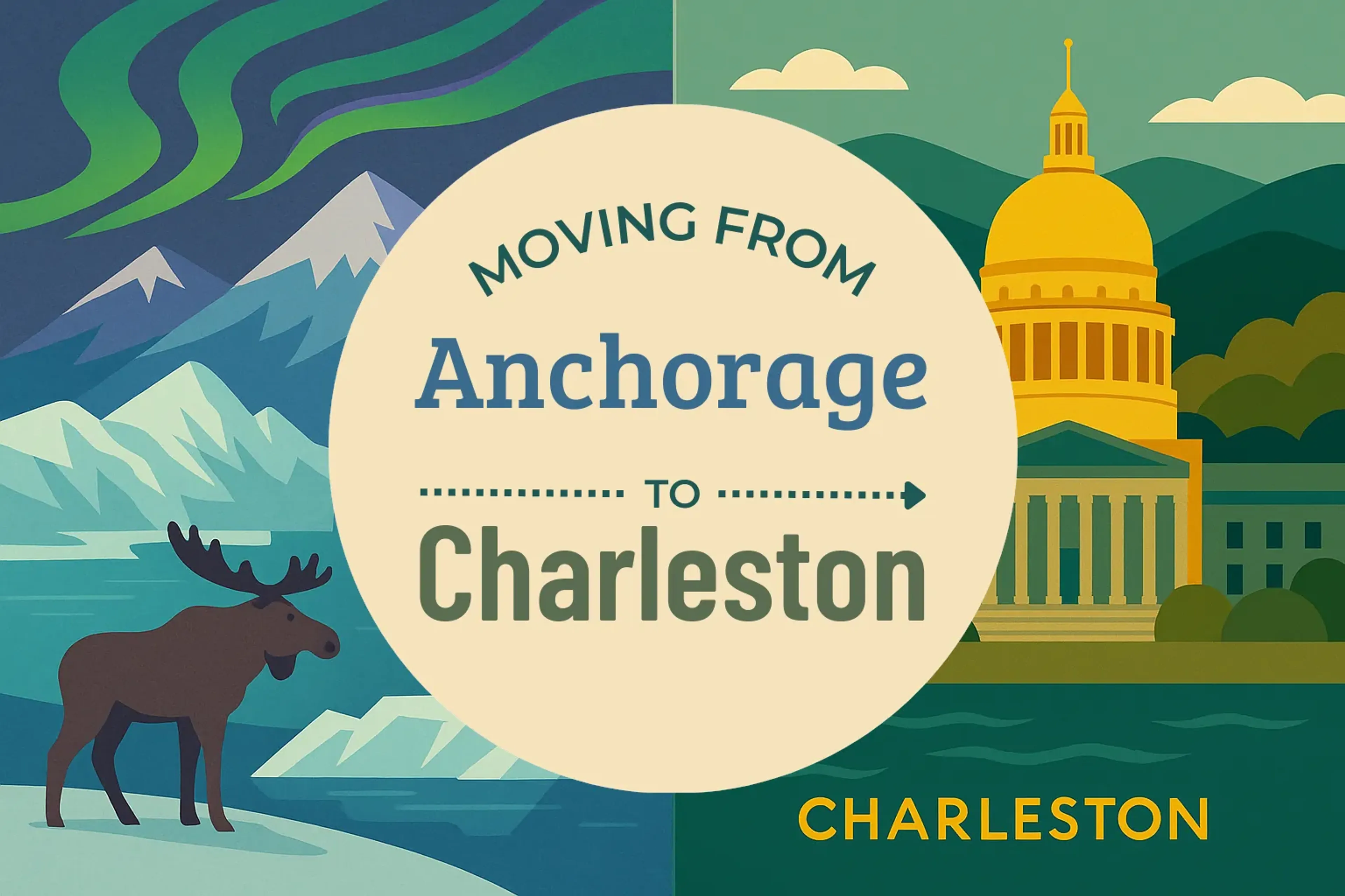 Side-by-side comparison of Anchorage to Charleston moving companies