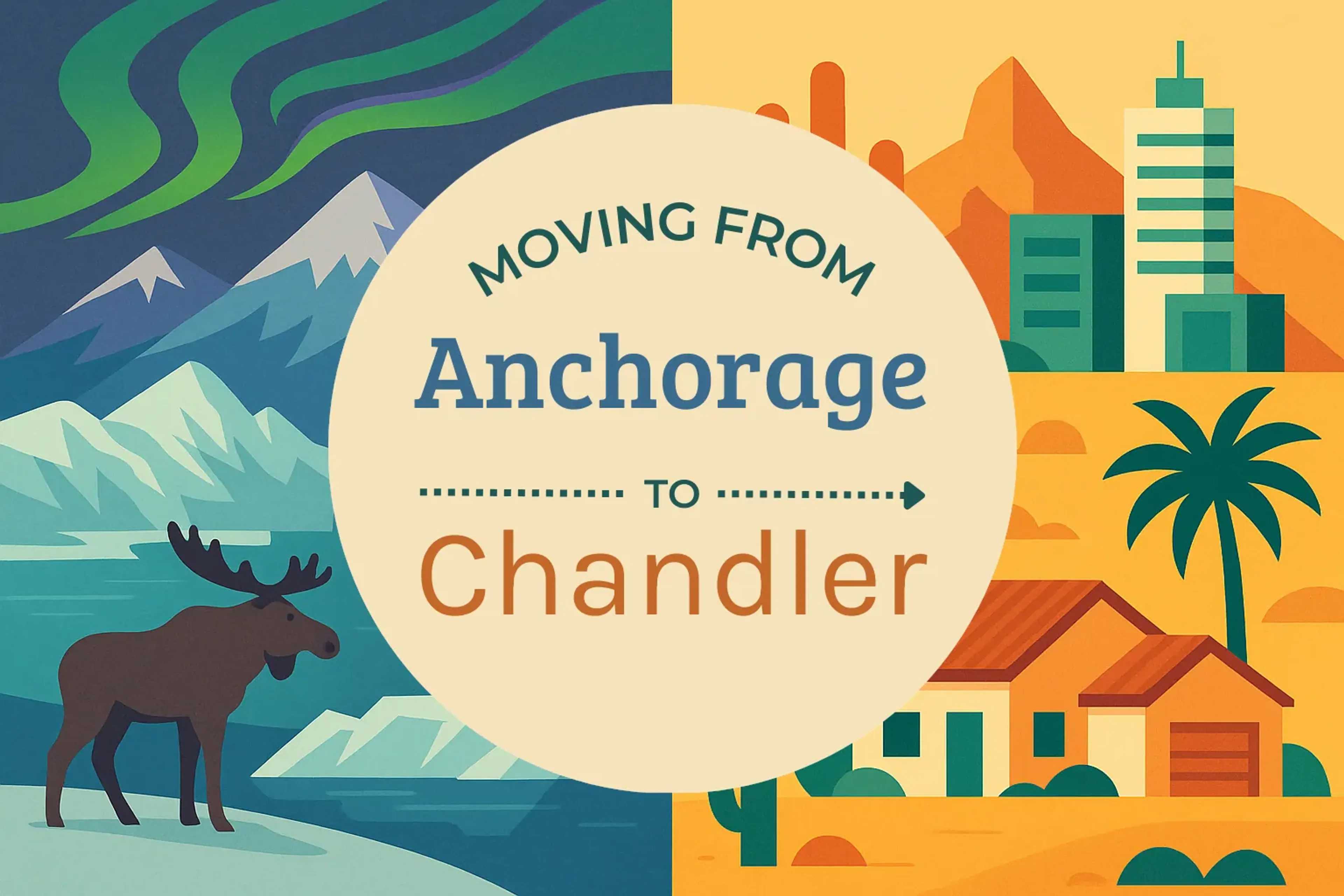 Side-by-side comparison of Anchorage to Chandler moving companies