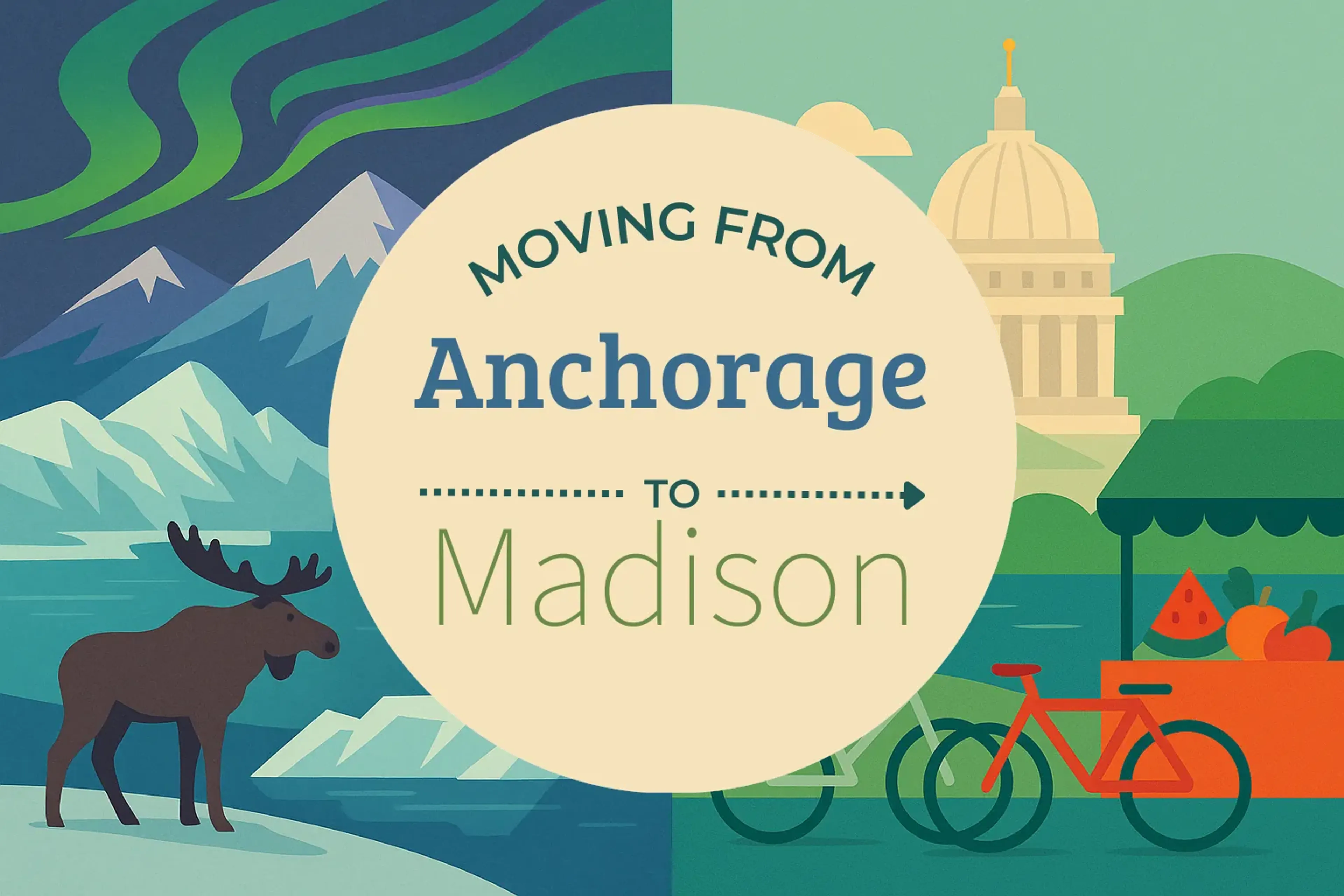 Side-by-side comparison of Anchorage to Madison moving companies