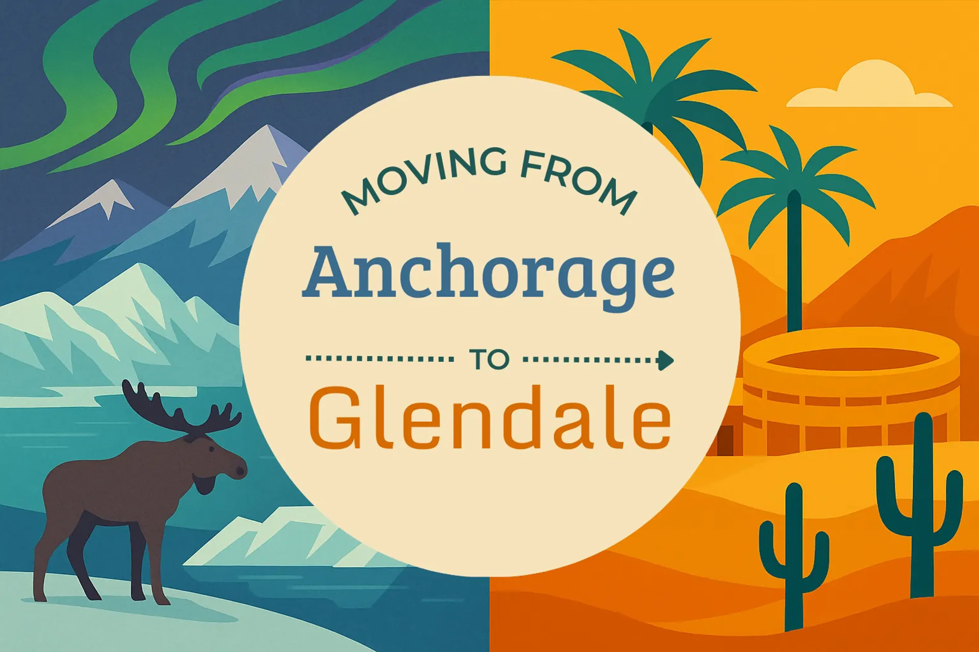 Side-by-side comparison of Anchorage to Glendale moving companies
