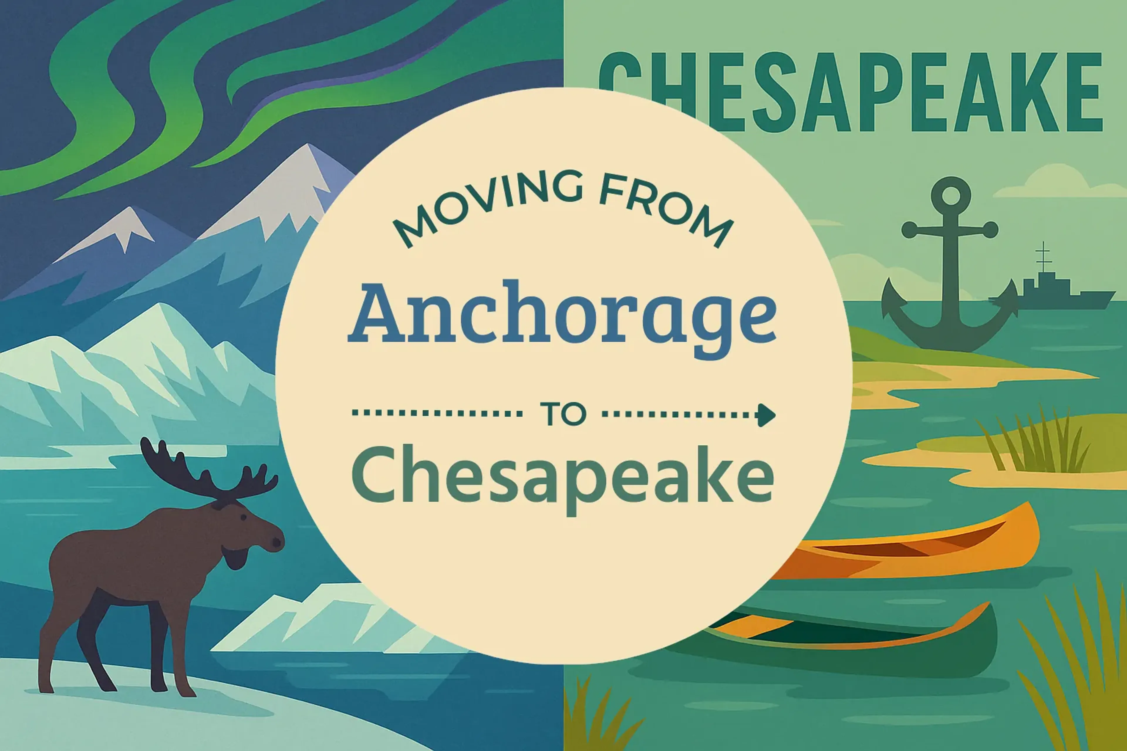 Side-by-side comparison of Anchorage to Chesapeake moving companies