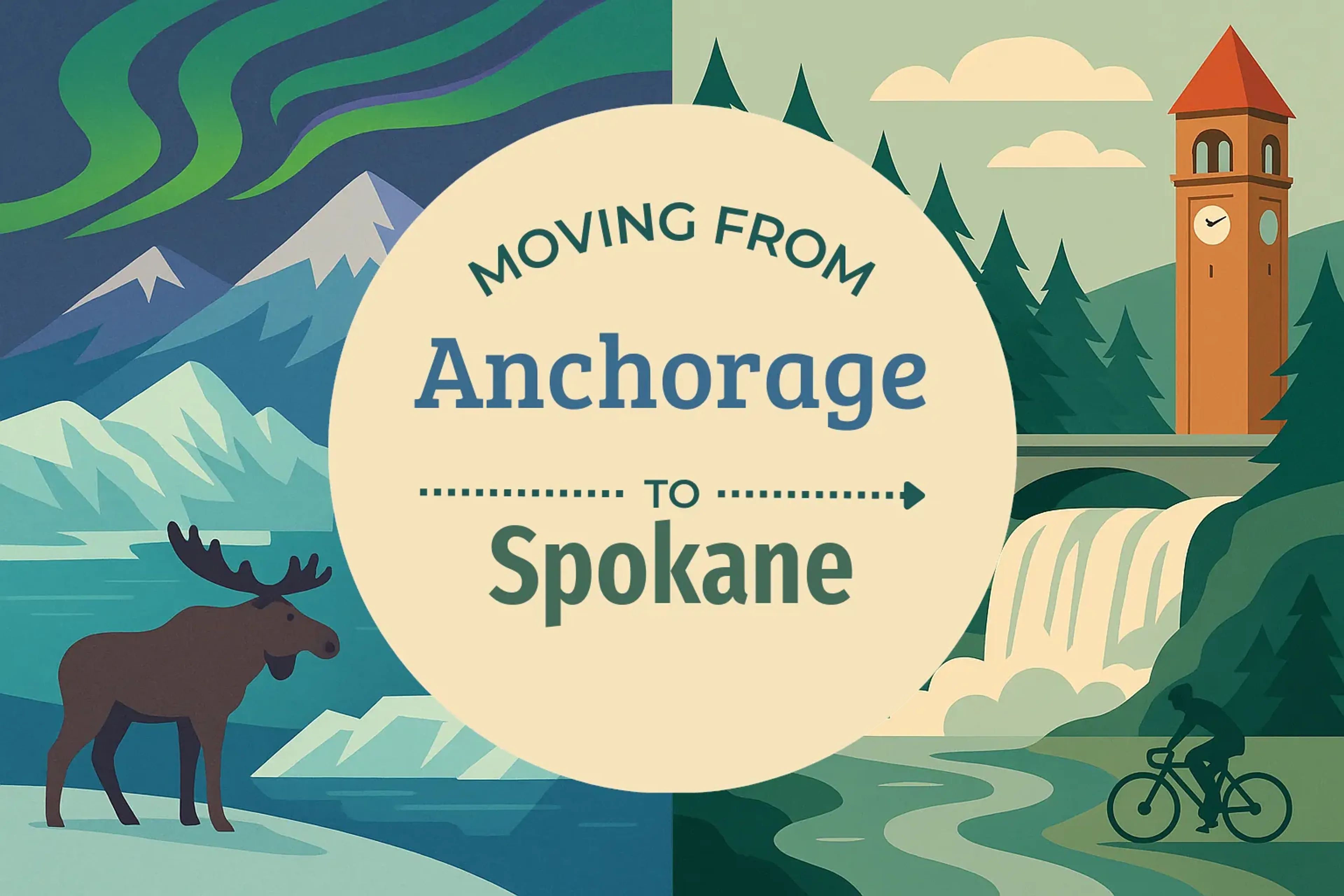 Side-by-side comparison of Anchorage to Spokane moving companies