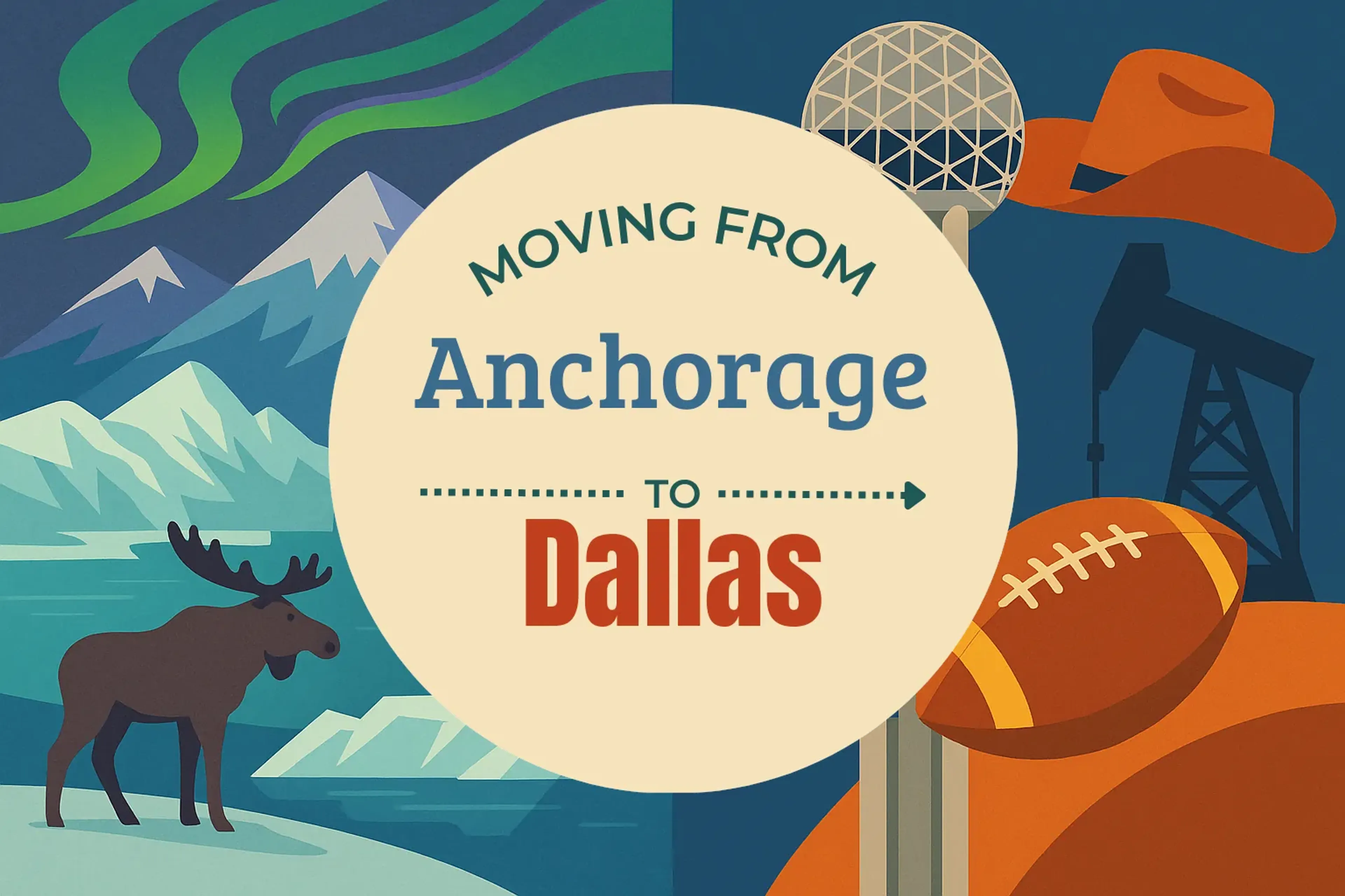 Side-by-side comparison of Anchorage to Dallas moving companies
