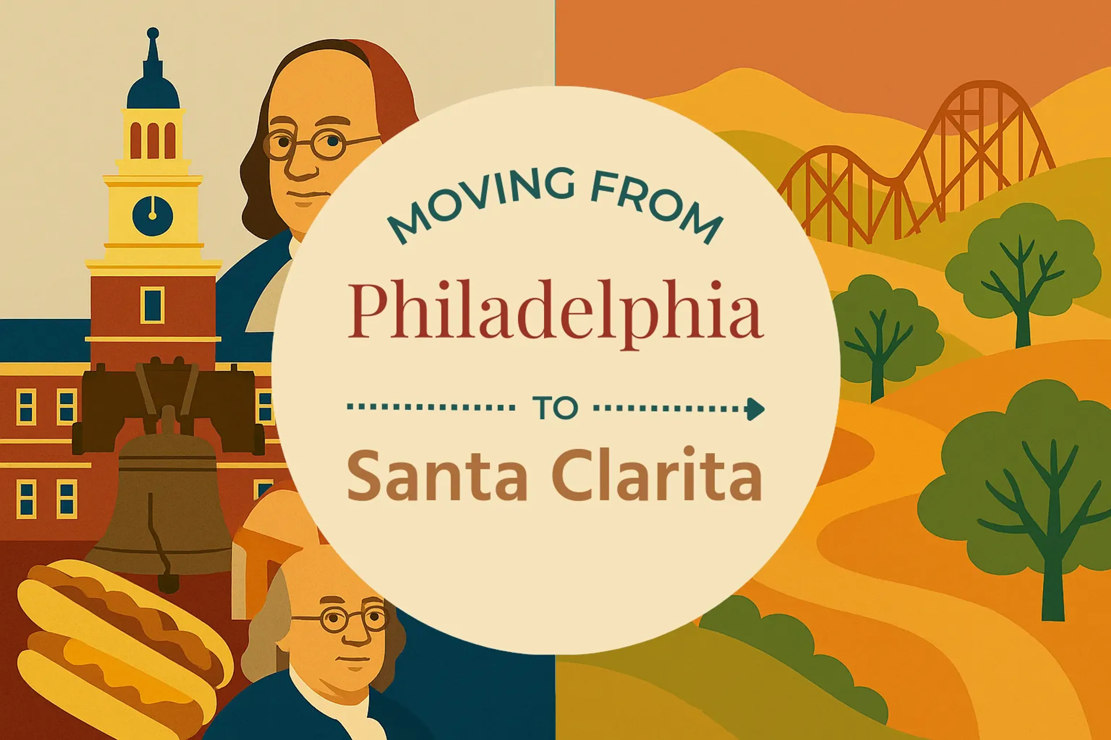 Side-by-side comparison of Philadelphia to Santa Clarita moving companies