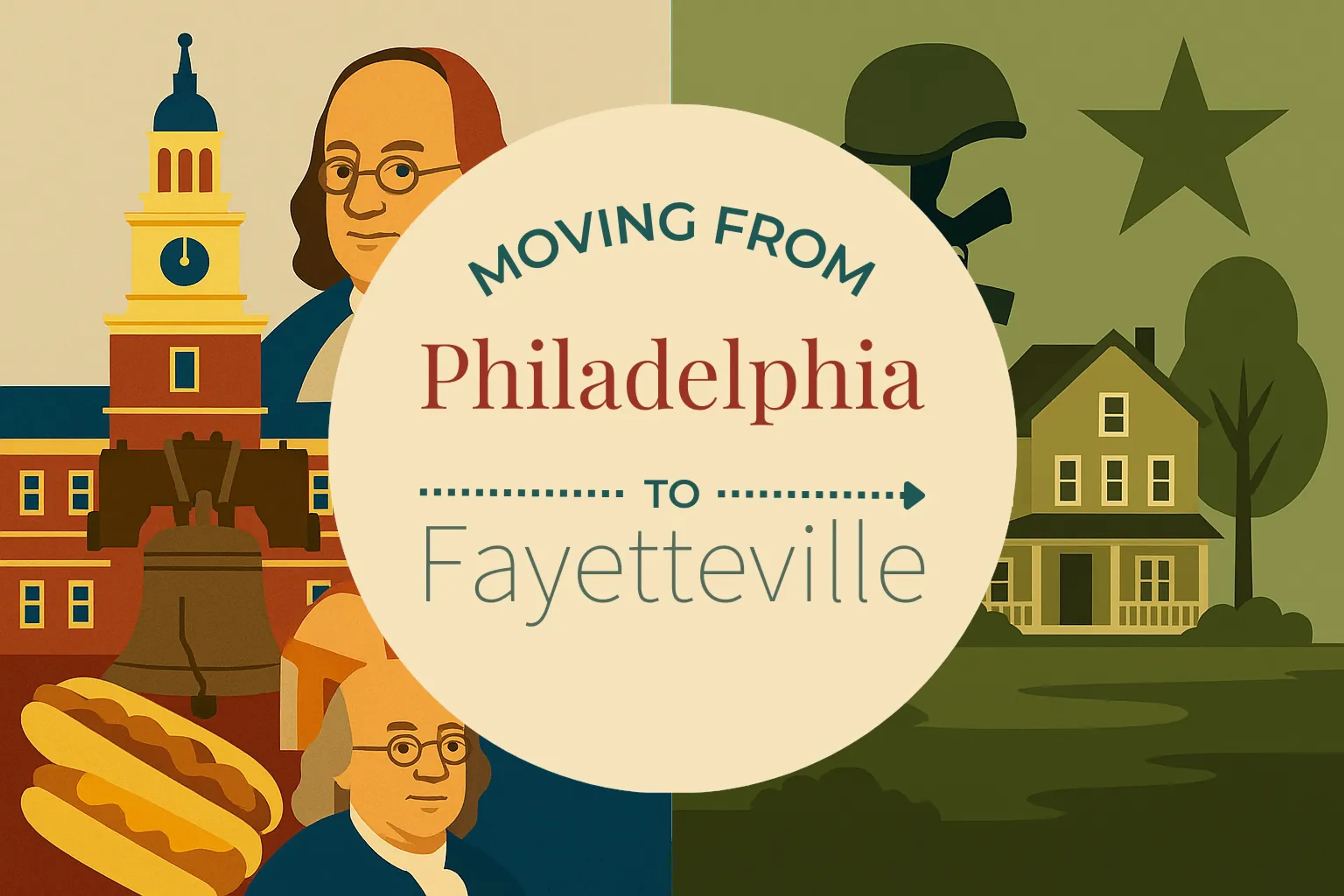 Side-by-side comparison of Philadelphia to Fayetteville moving companies