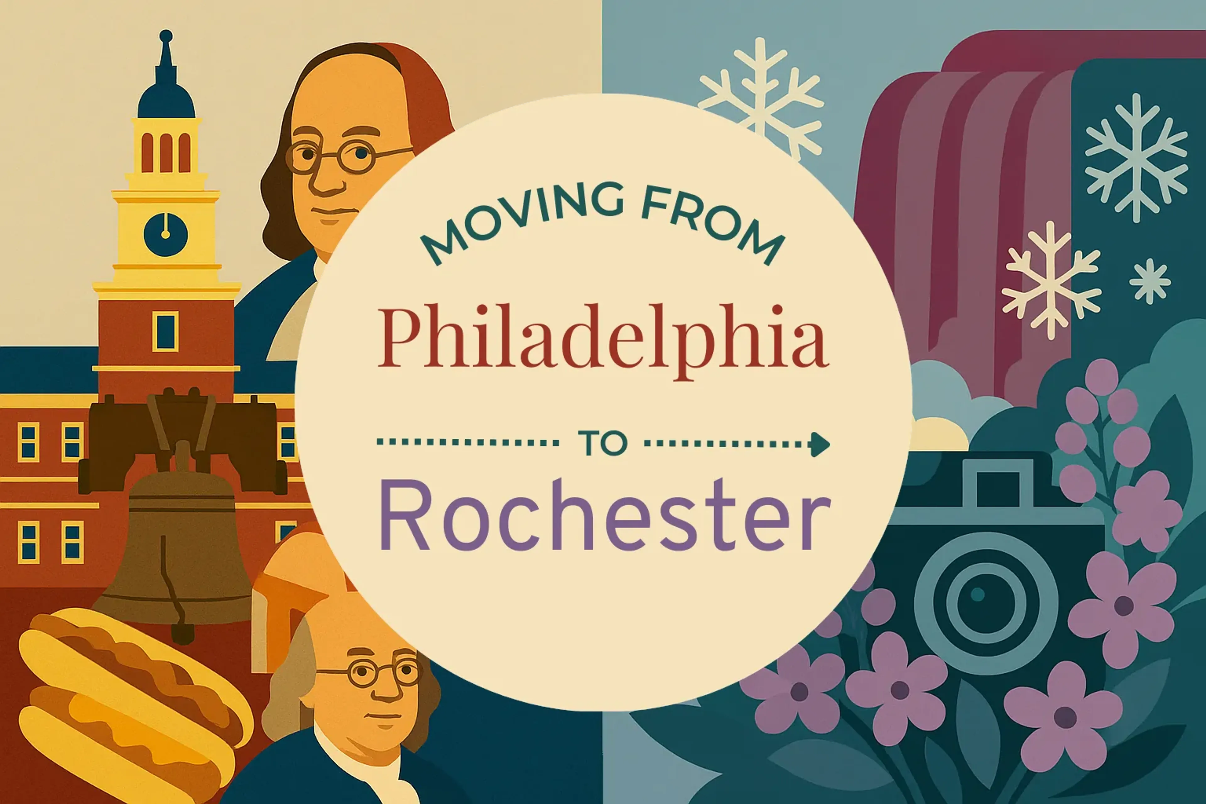 Side-by-side comparison of Philadelphia to Rochester moving companies