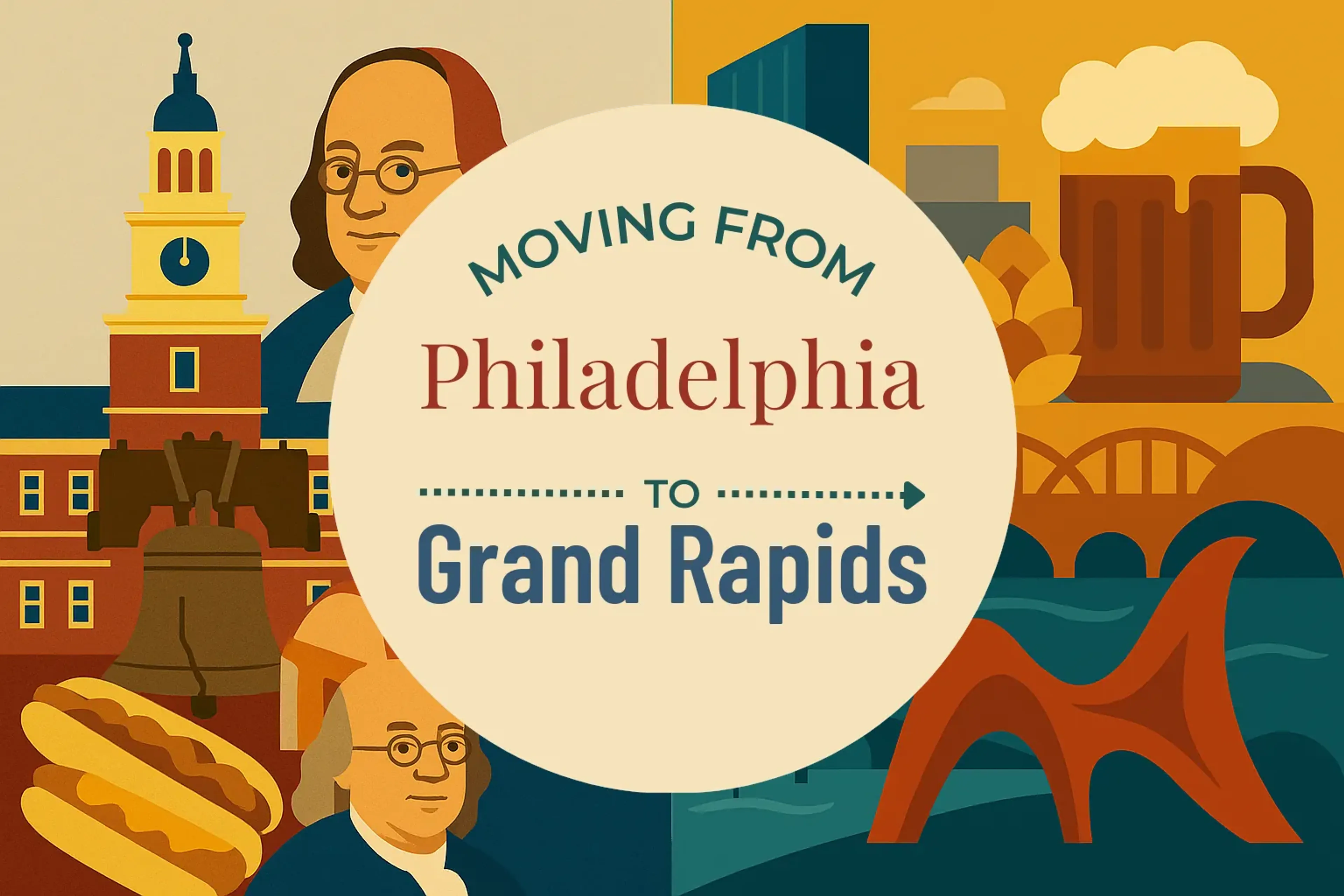 Side-by-side comparison of Philadelphia to Grand Rapids moving companies