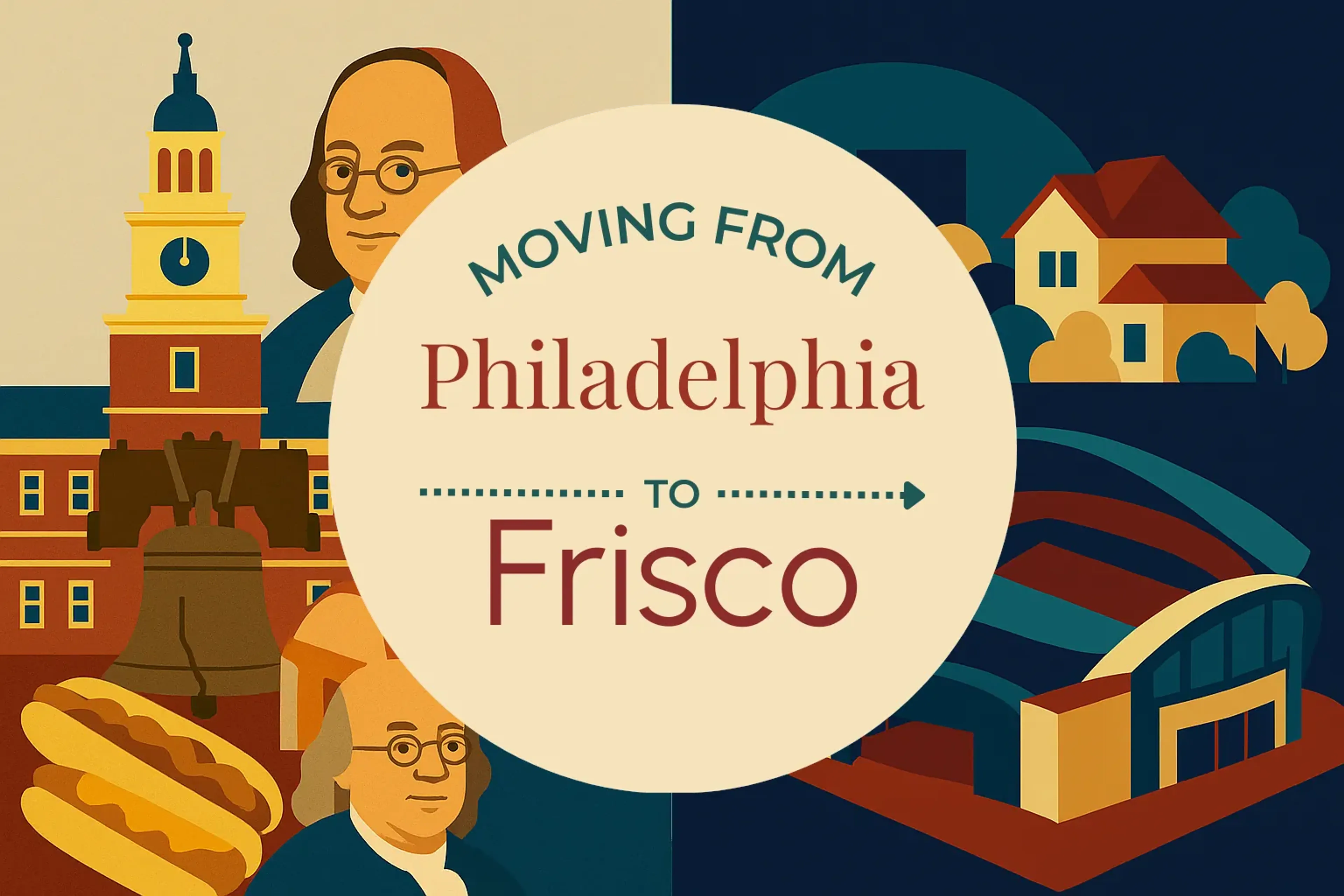 Side-by-side comparison of Philadelphia to Frisco moving companies