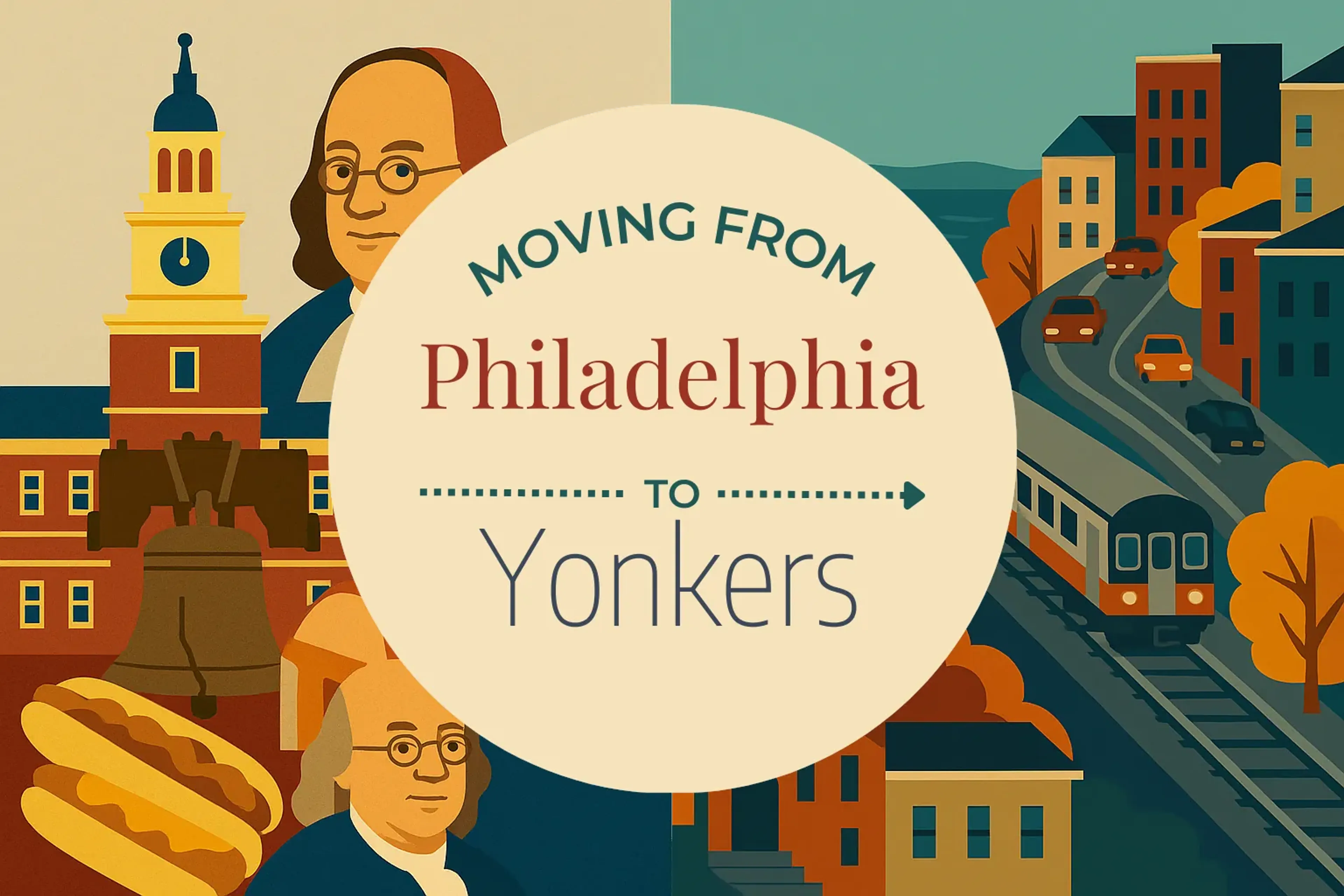 Side-by-side comparison of Philadelphia to Yonkers moving companies