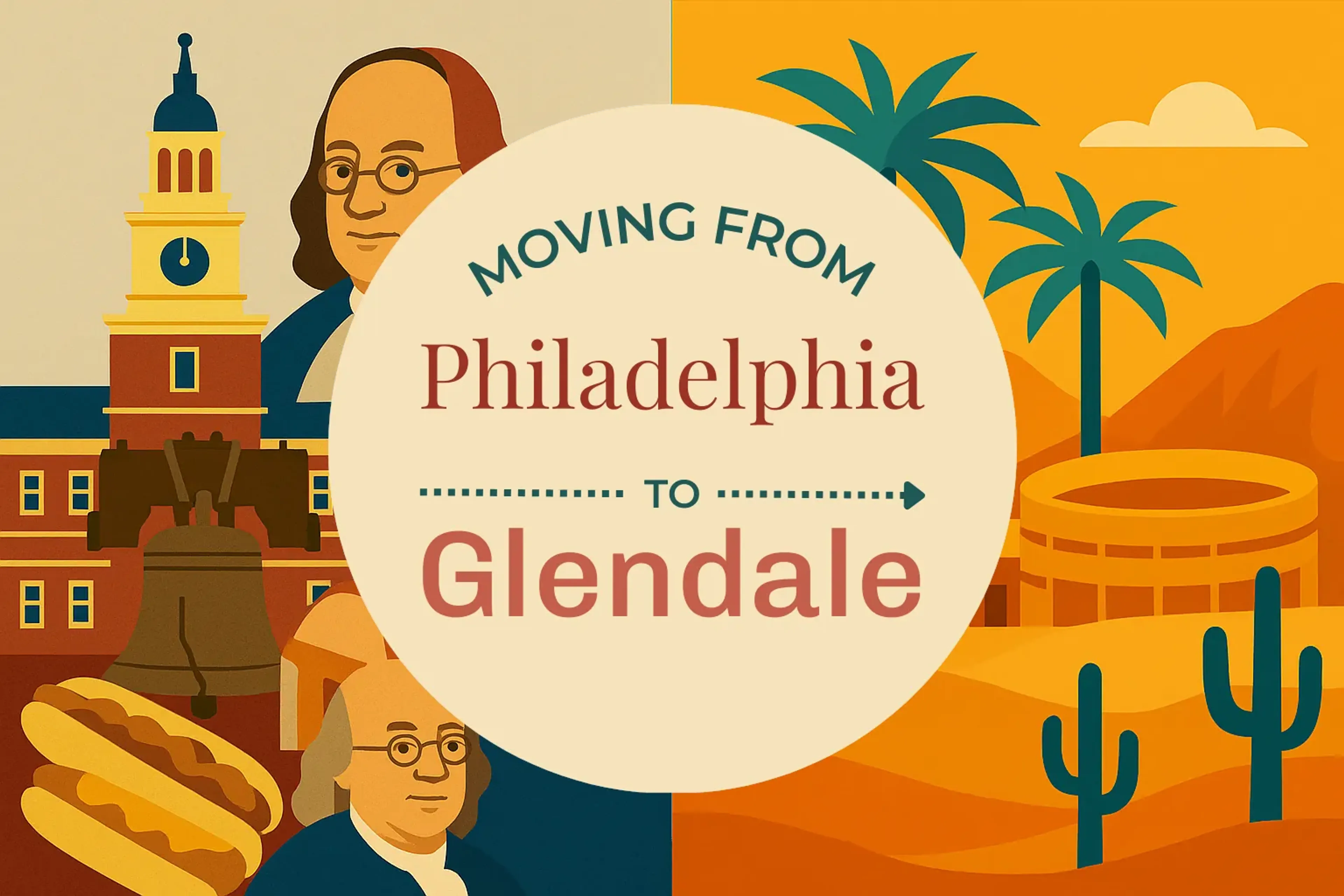 Side-by-side comparison of Philadelphia to Glendale moving companies