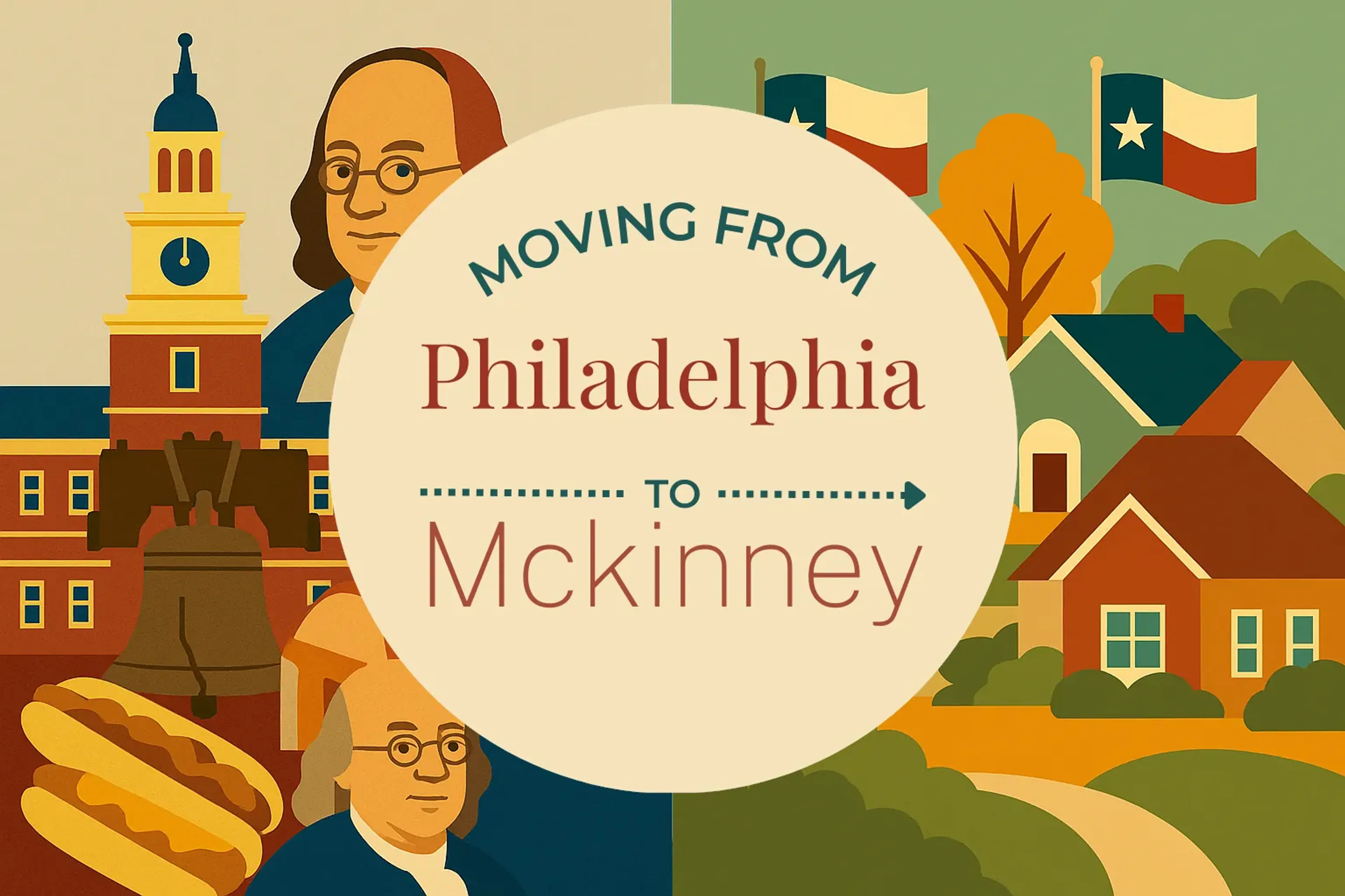 Side-by-side comparison of Philadelphia to Mckinney moving companies
