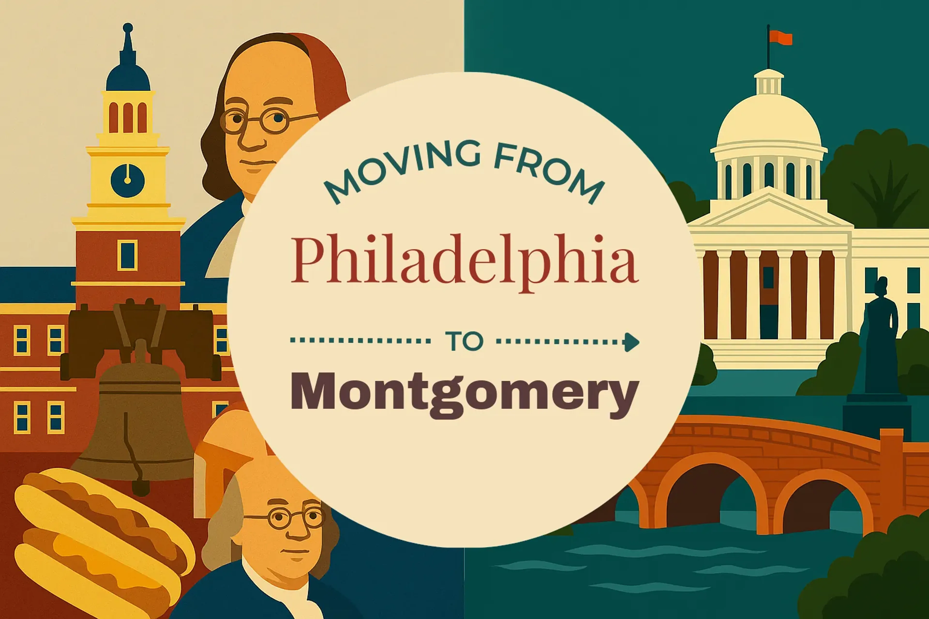 Side-by-side comparison of Philadelphia to Montgomery moving companies