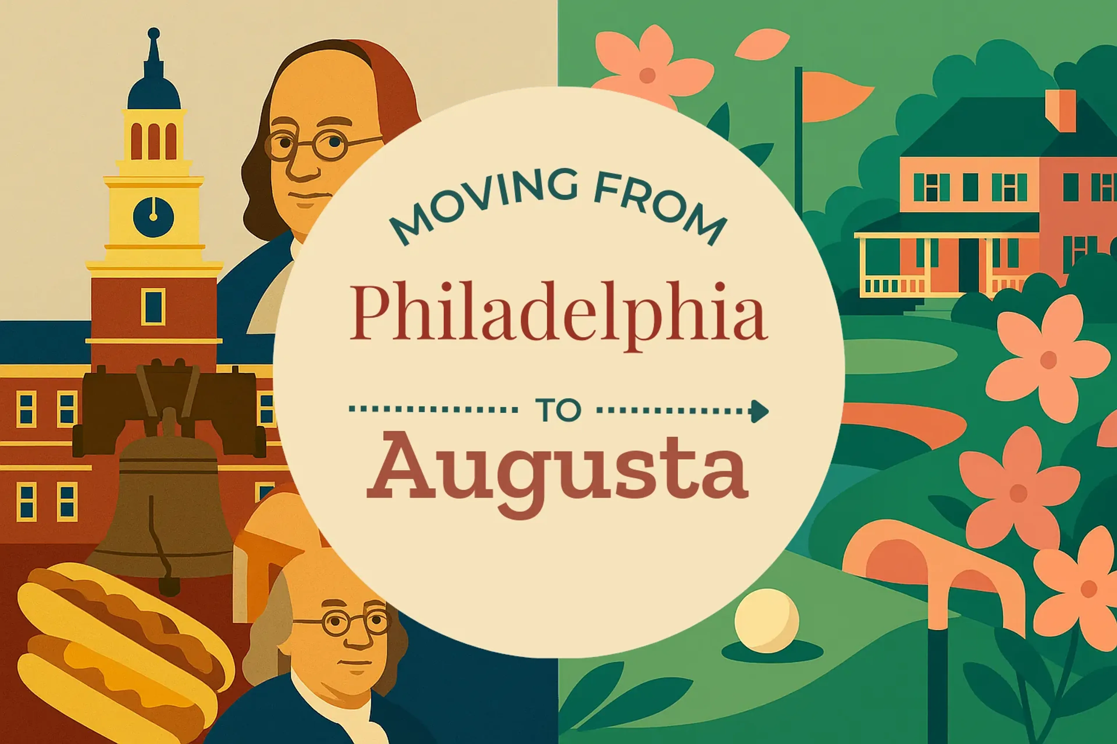 Side-by-side comparison of Philadelphia to Augusta moving companies