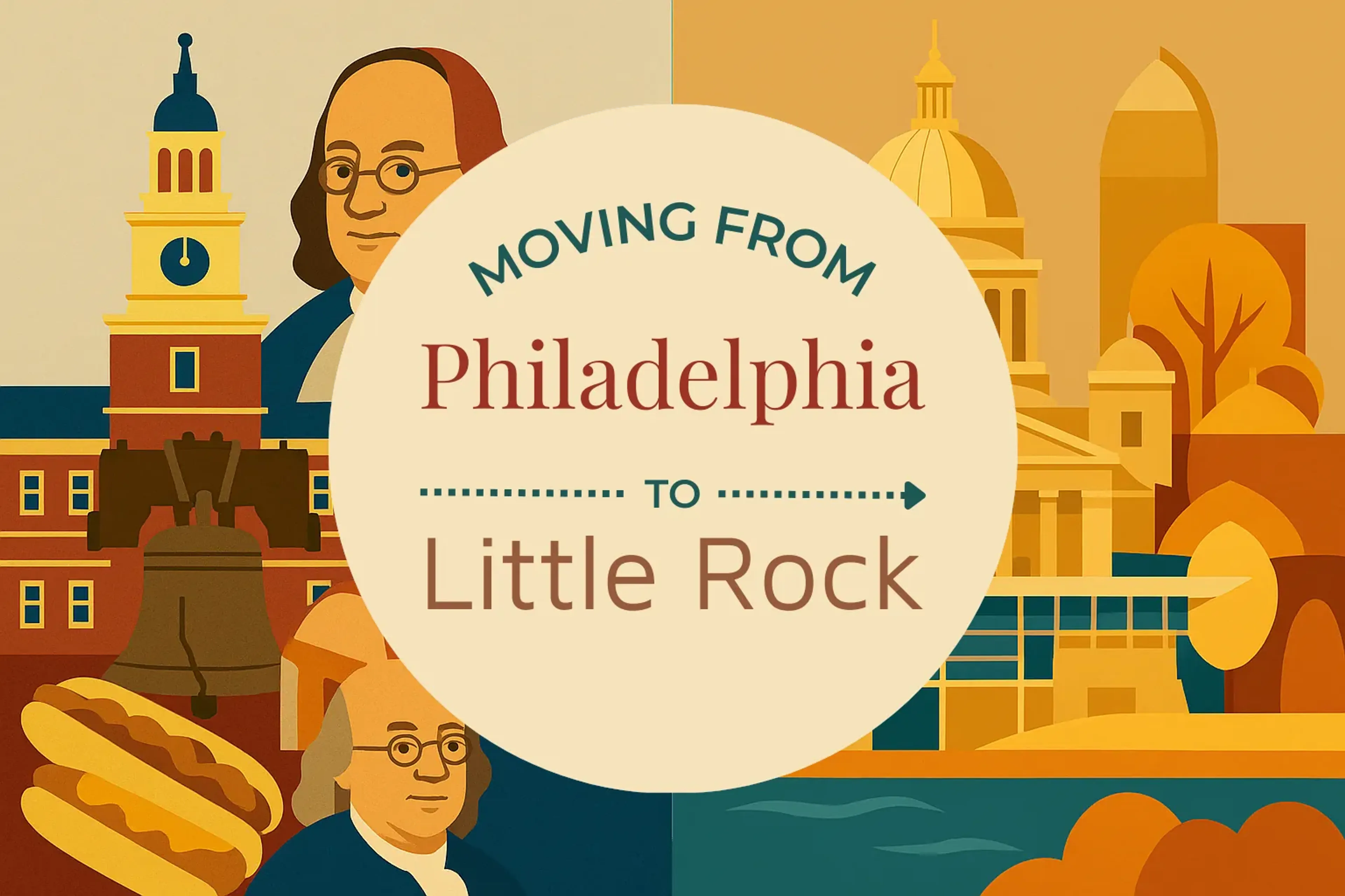Side-by-side comparison of Philadelphia to Little Rock moving companies