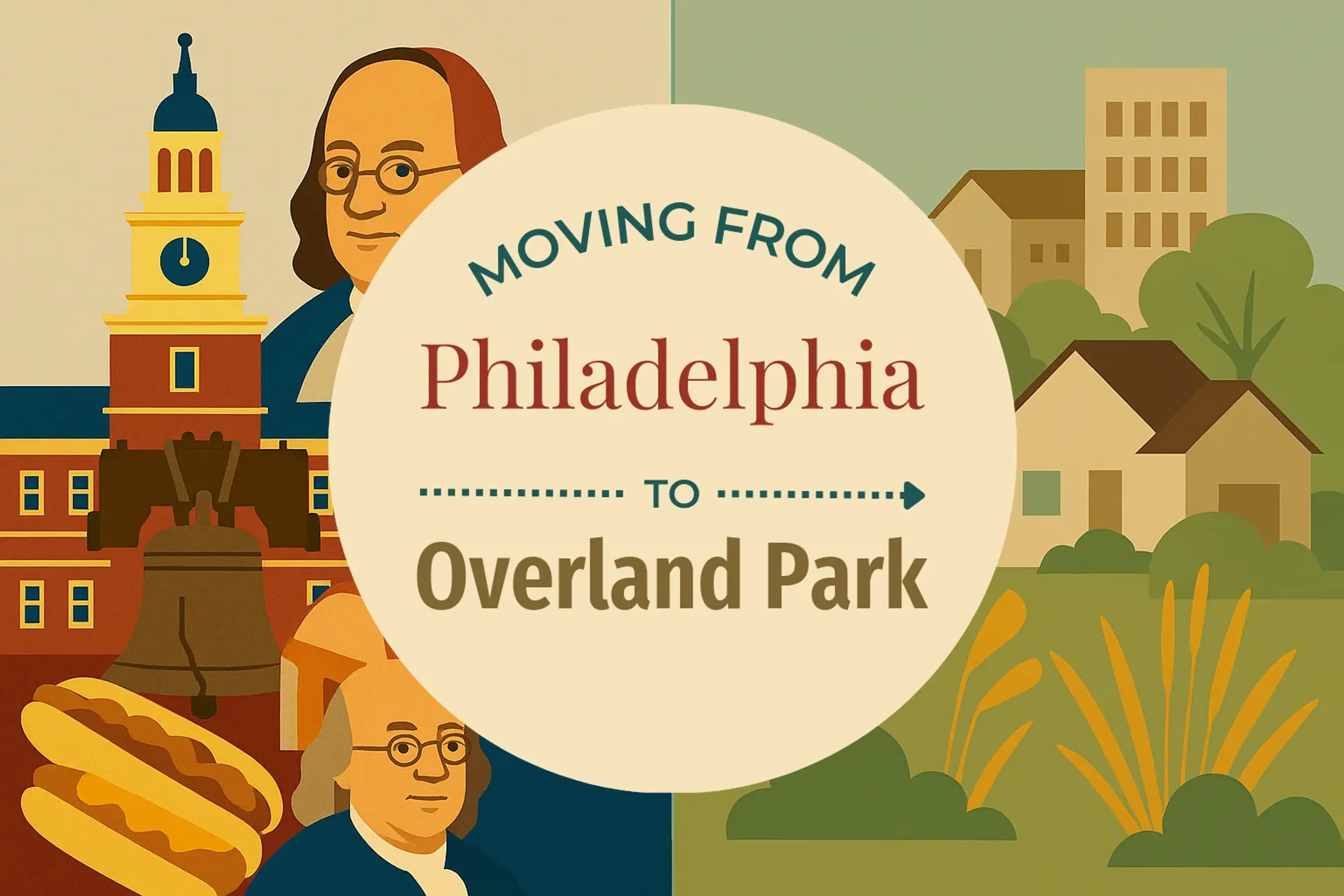 Side-by-side comparison of Philadelphia to Overland Park moving companies