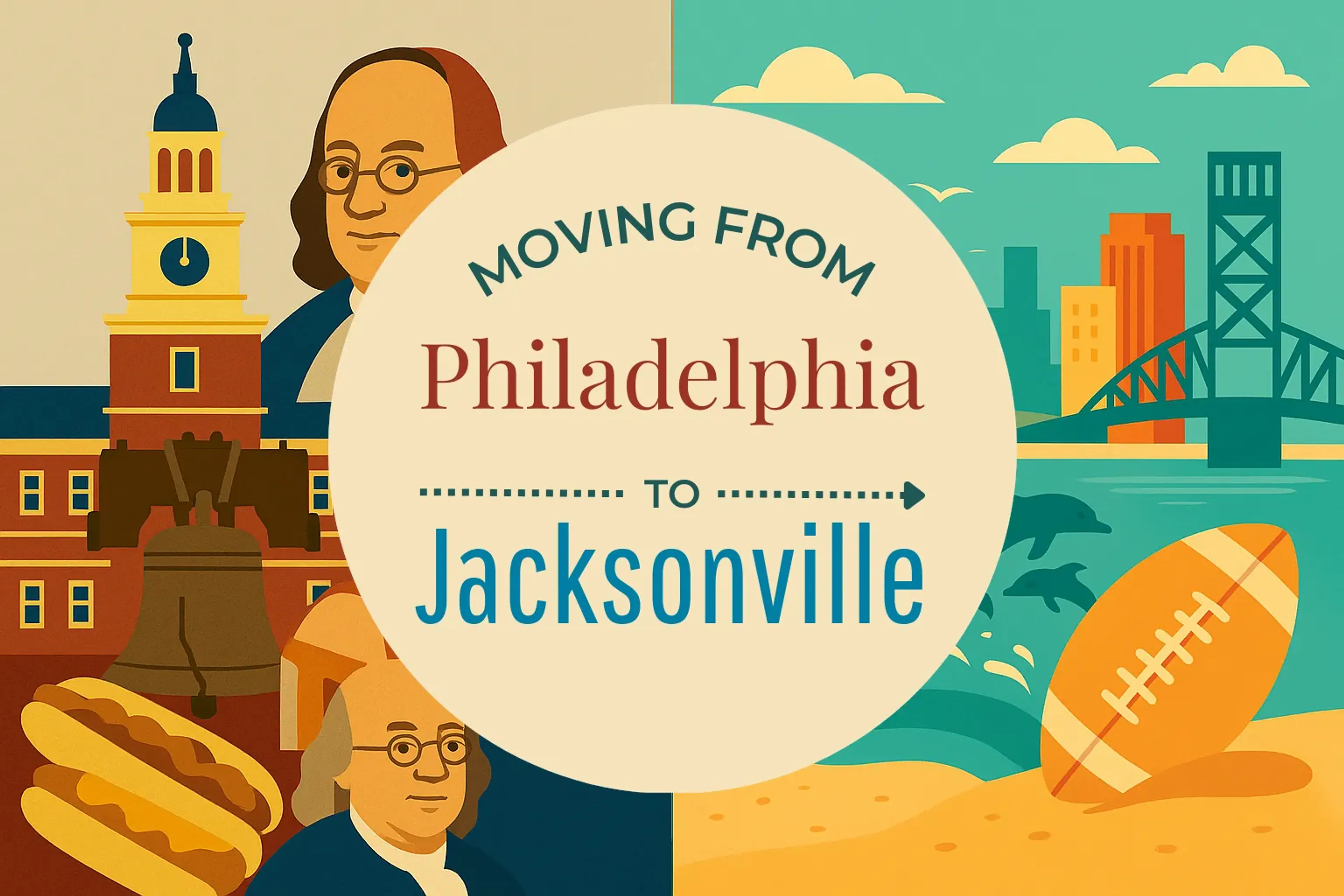 Side-by-side comparison of Philadelphia to Jacksonville moving companies