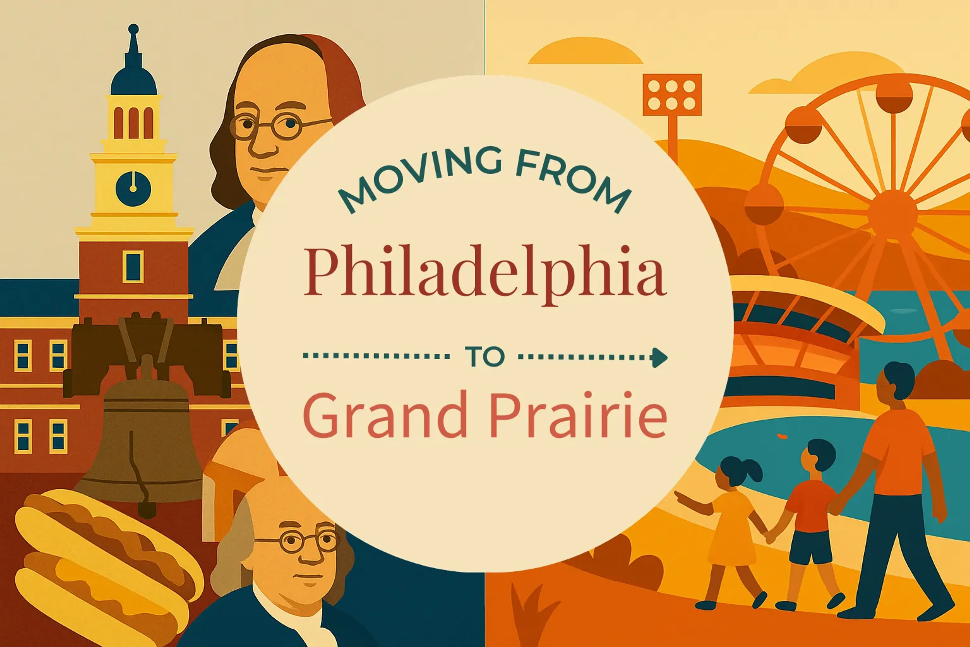 Side-by-side comparison of Philadelphia to Grand Prairie moving companies