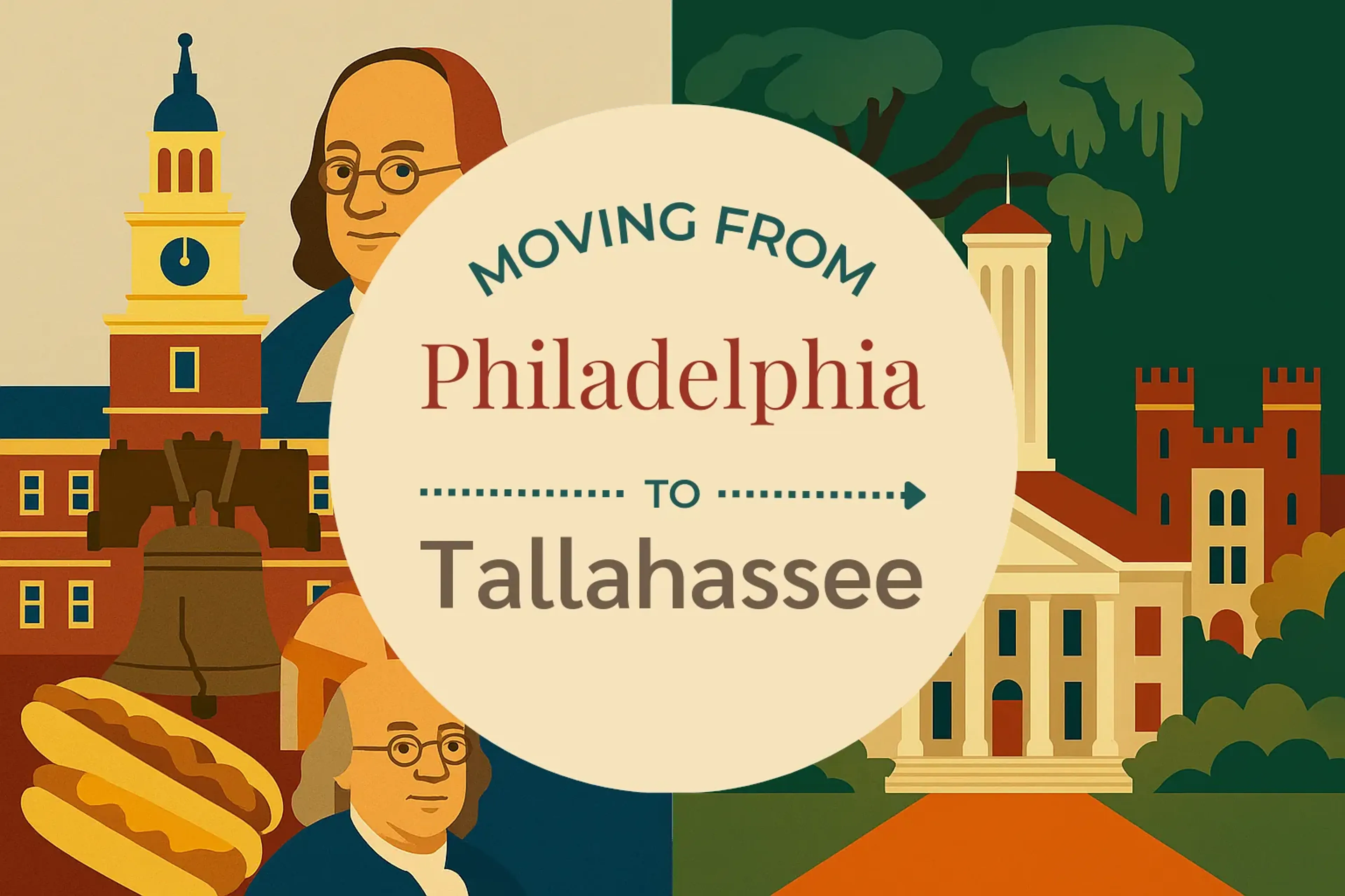 Side-by-side comparison of Philadelphia to Tallahassee moving companies