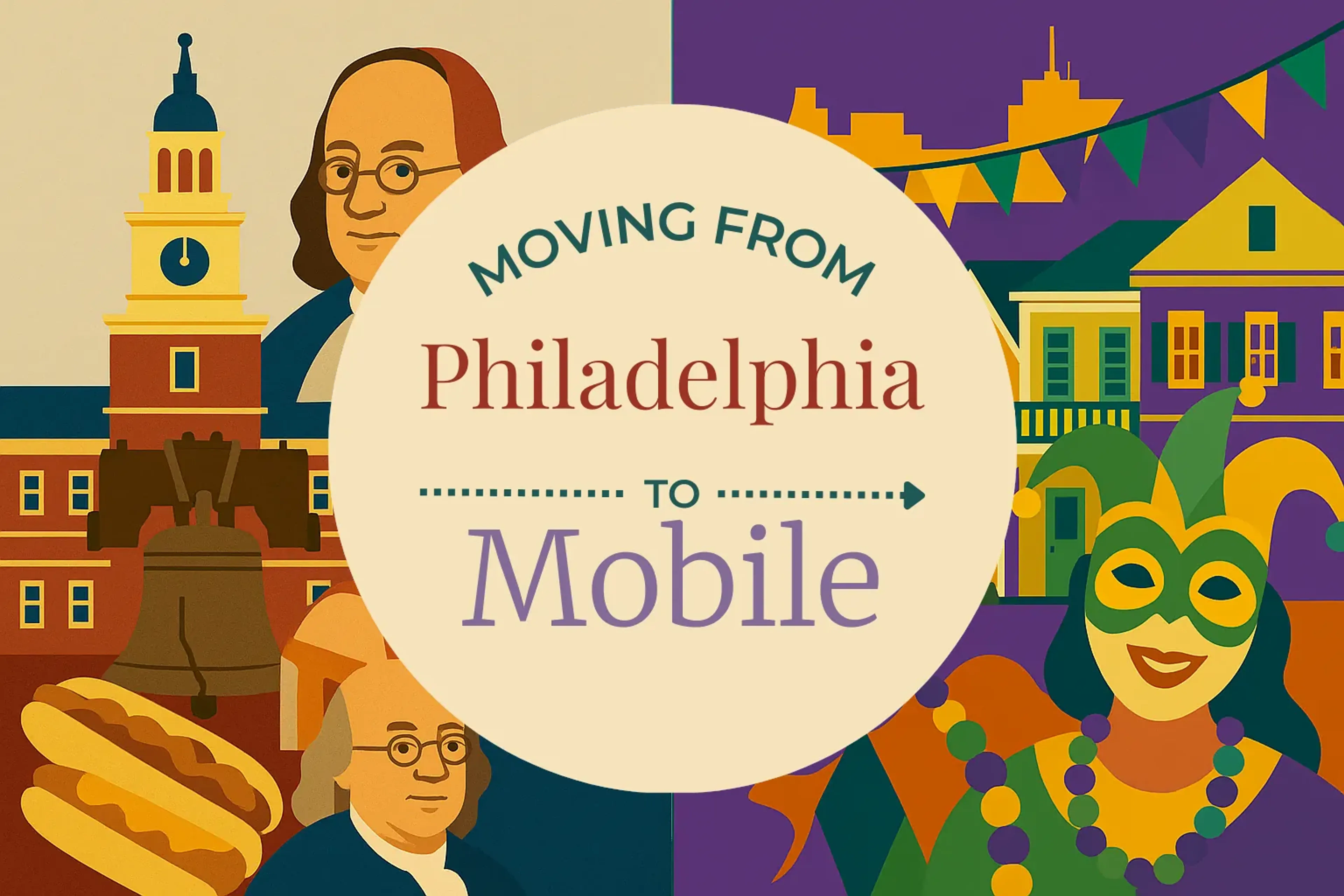 Side-by-side comparison of Philadelphia to Mobile moving companies