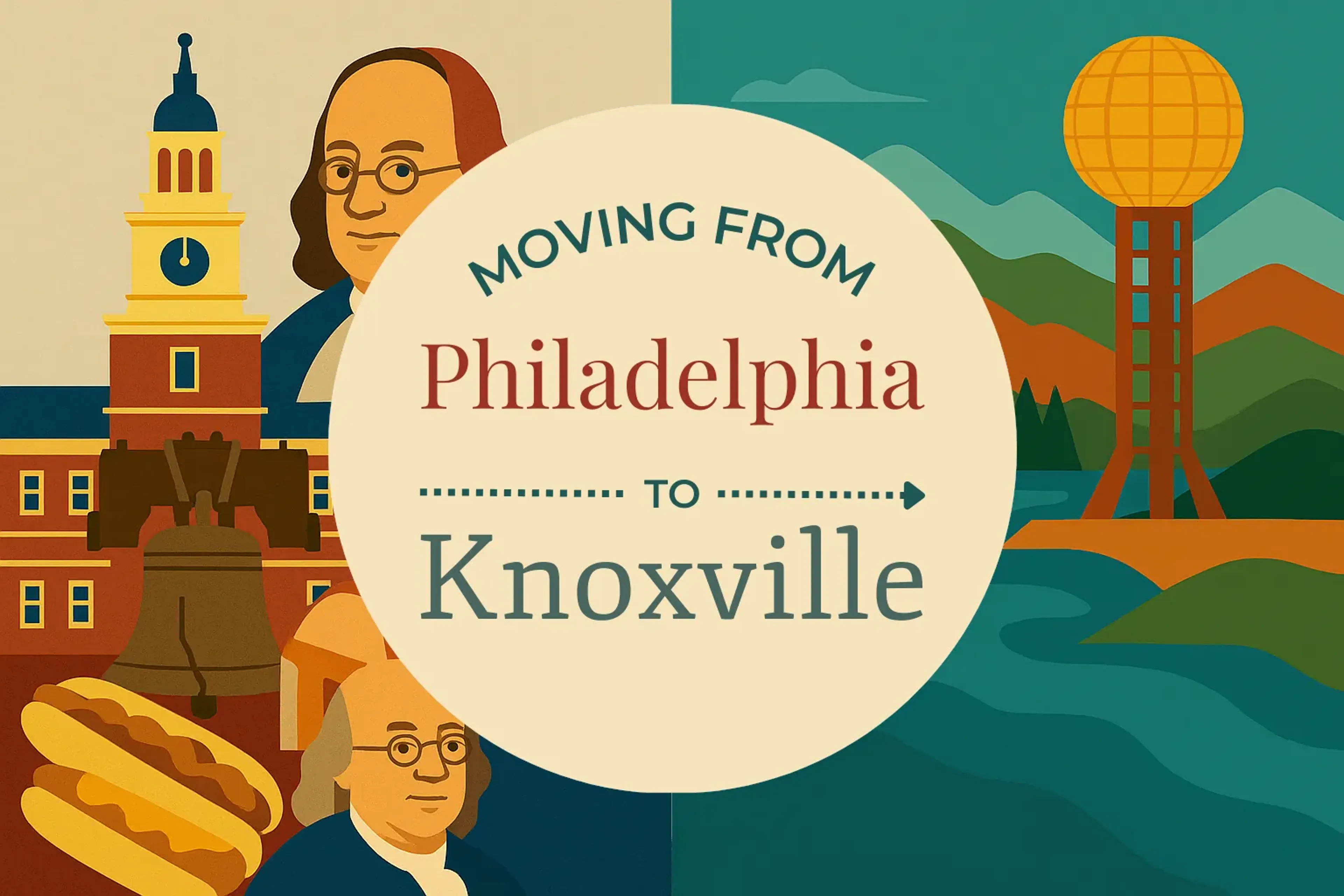 Side-by-side comparison of Philadelphia to Knoxville moving companies