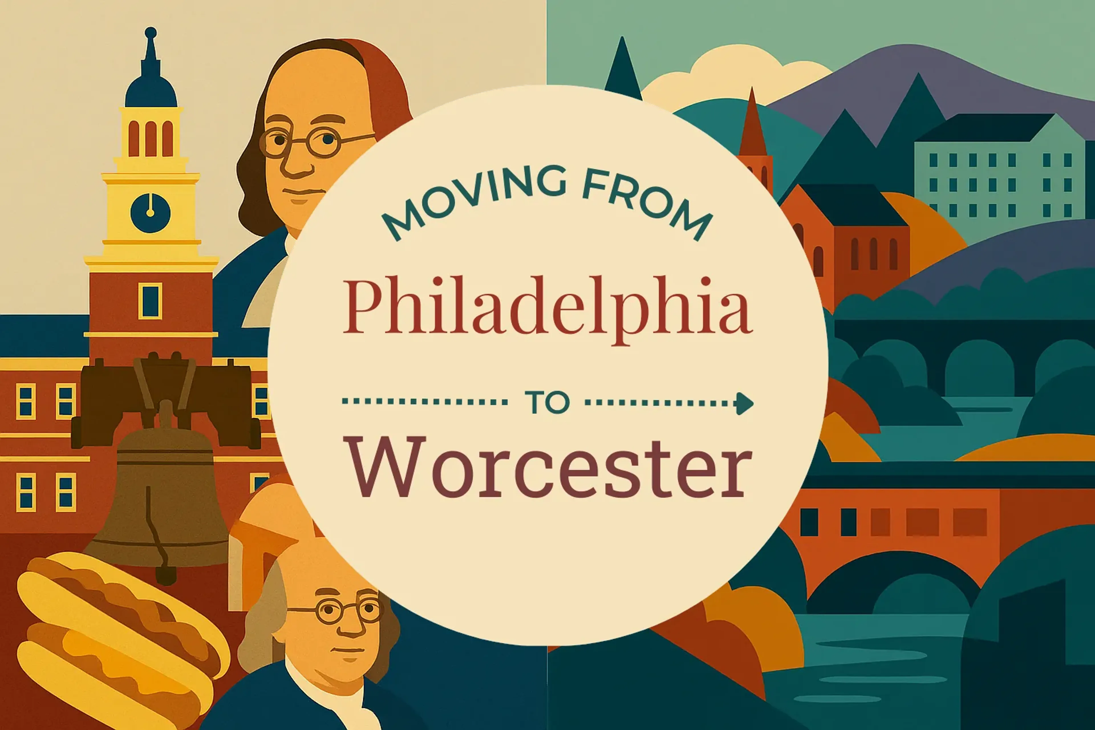 Side-by-side comparison of Philadelphia to Worcester moving companies