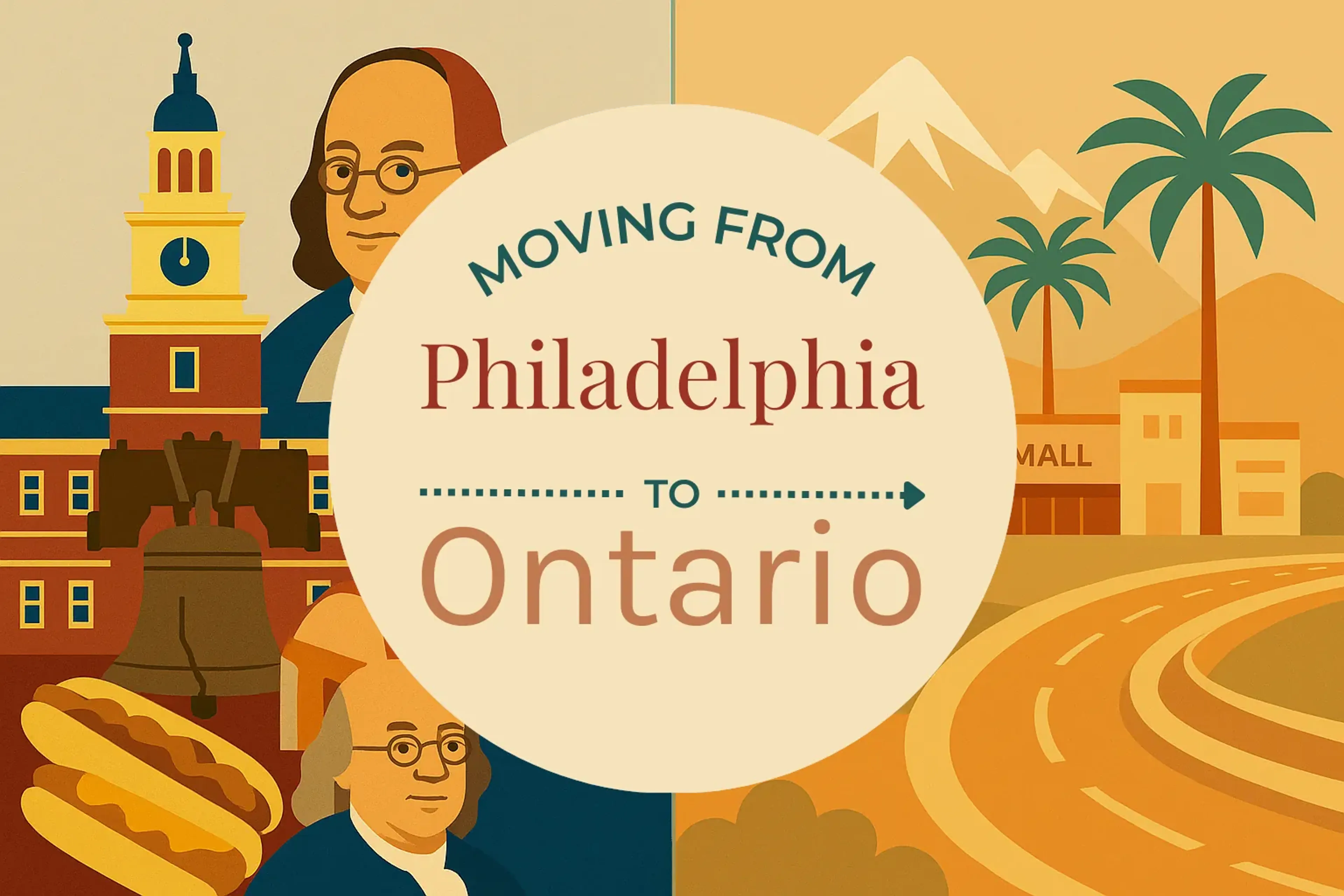 Side-by-side comparison of Philadelphia to Ontario moving companies
