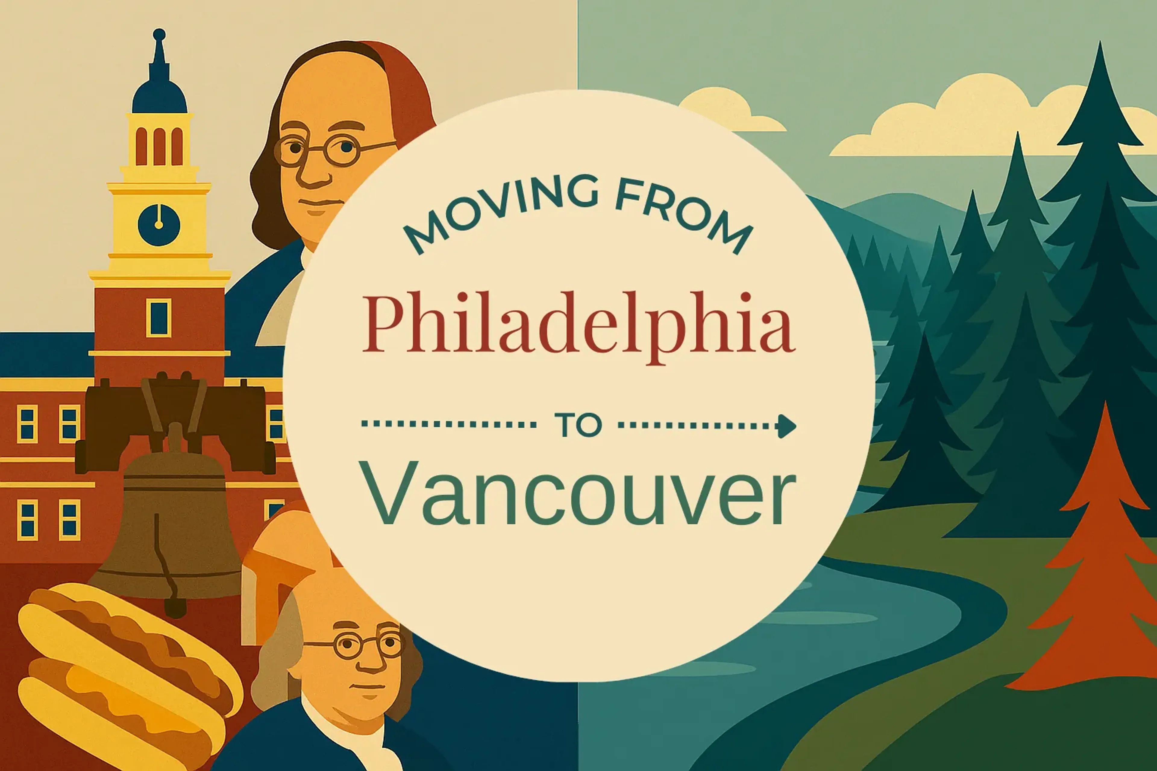 Side-by-side comparison of Philadelphia to Vancouver moving companies