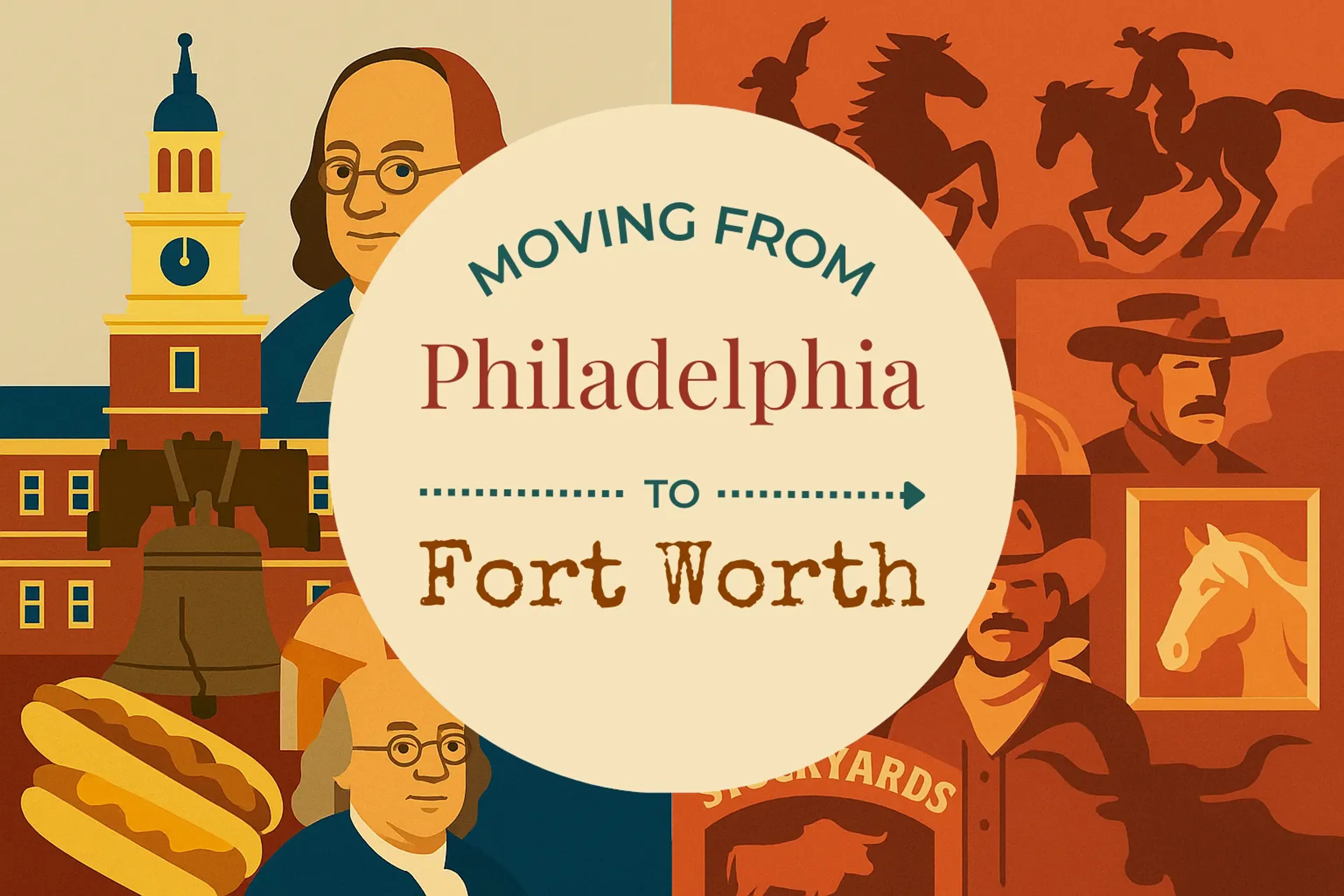 Side-by-side comparison of Philadelphia to Fort Worth moving companies