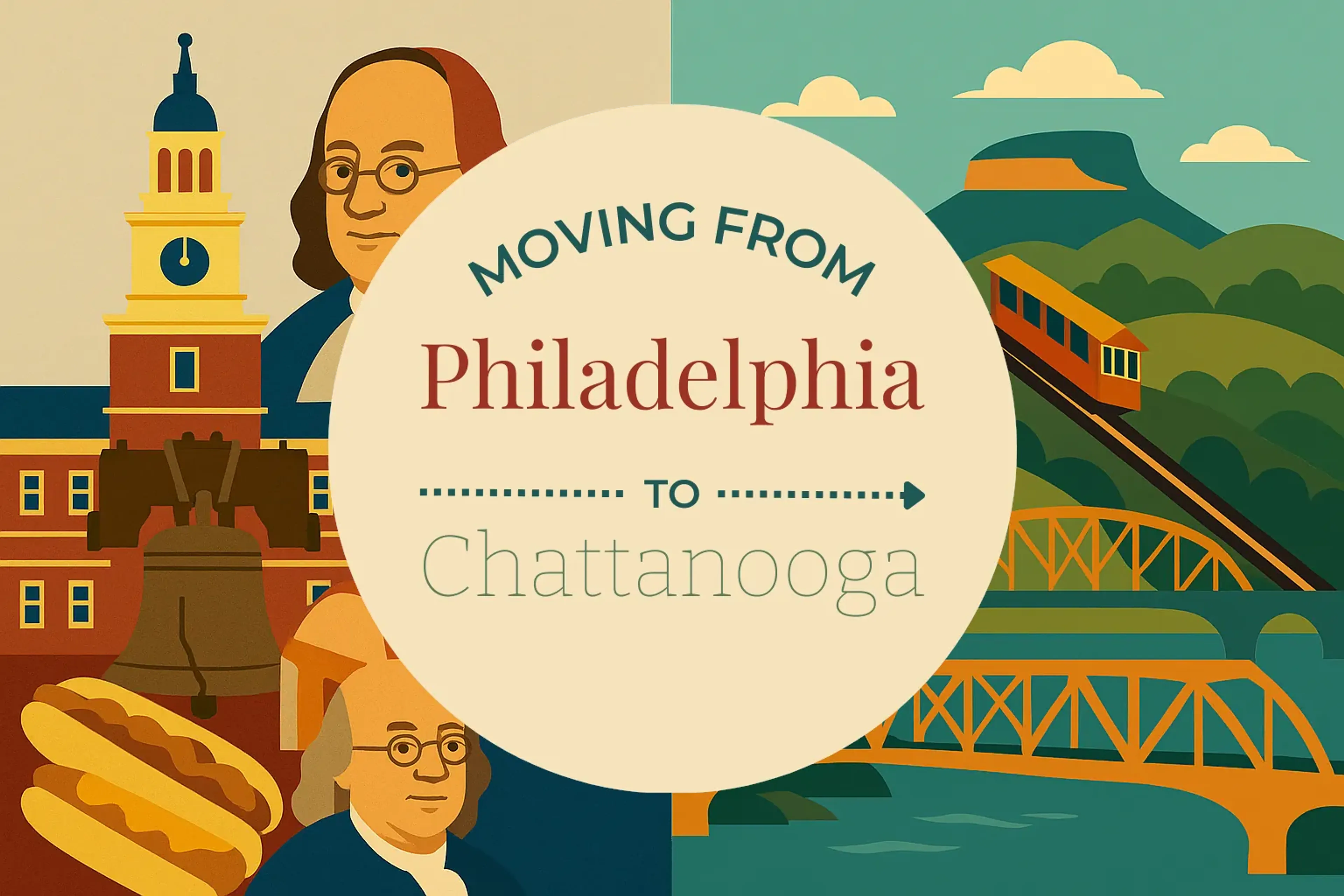 Side-by-side comparison of Philadelphia to Chattanooga moving companies