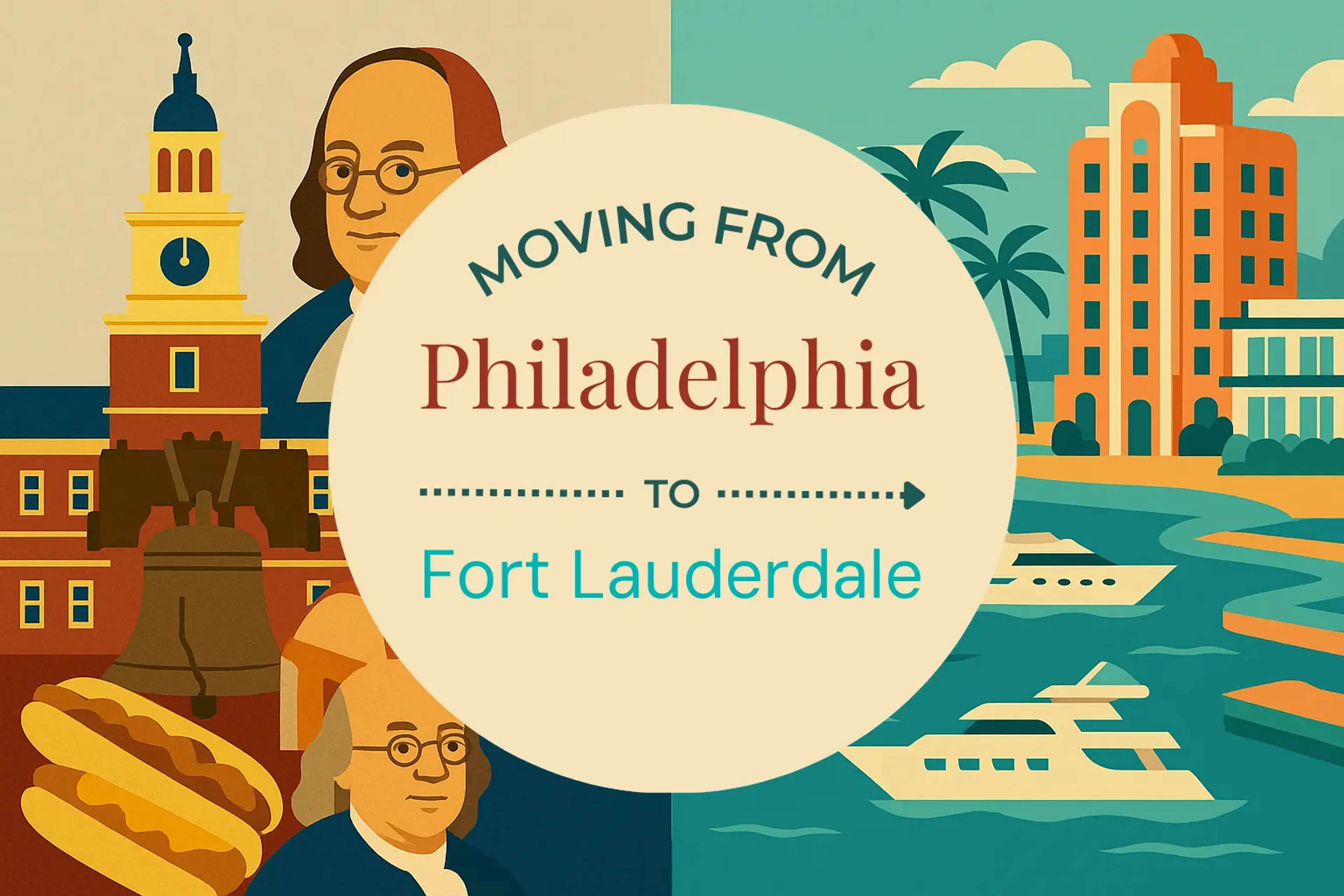 Side-by-side comparison of Philadelphia to Fort Lauderdale moving companies