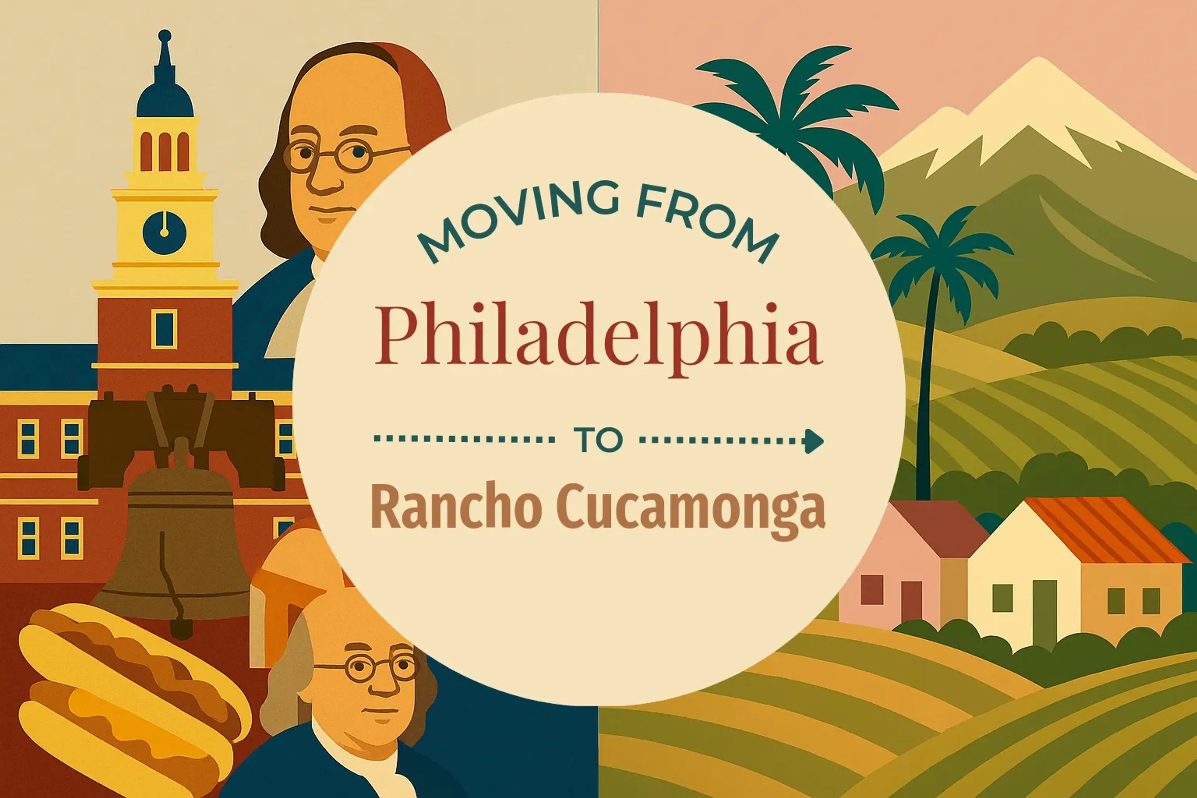 Side-by-side comparison of Philadelphia to Rancho Cucamonga moving companies