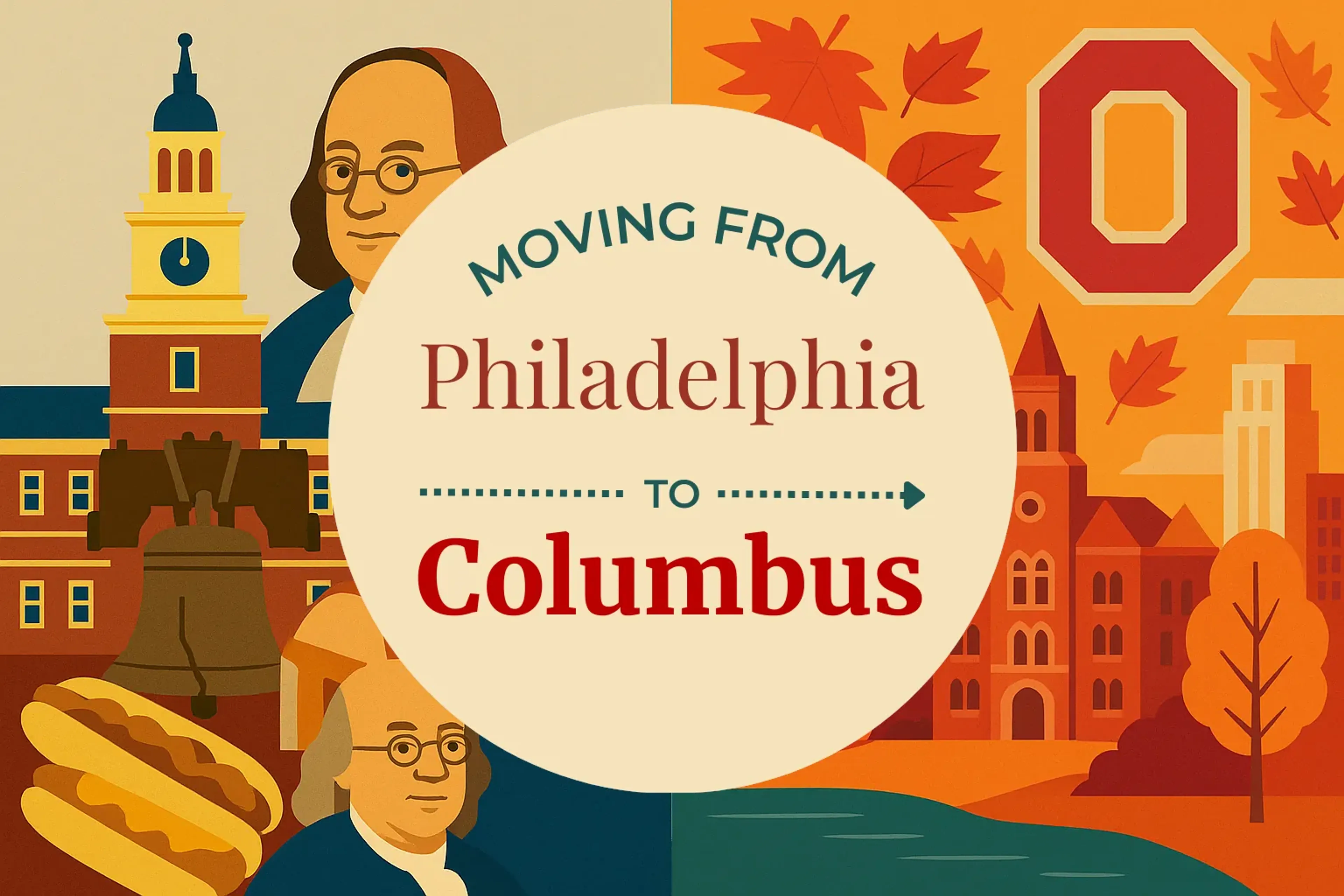 Side-by-side comparison of Philadelphia to Columbus moving companies