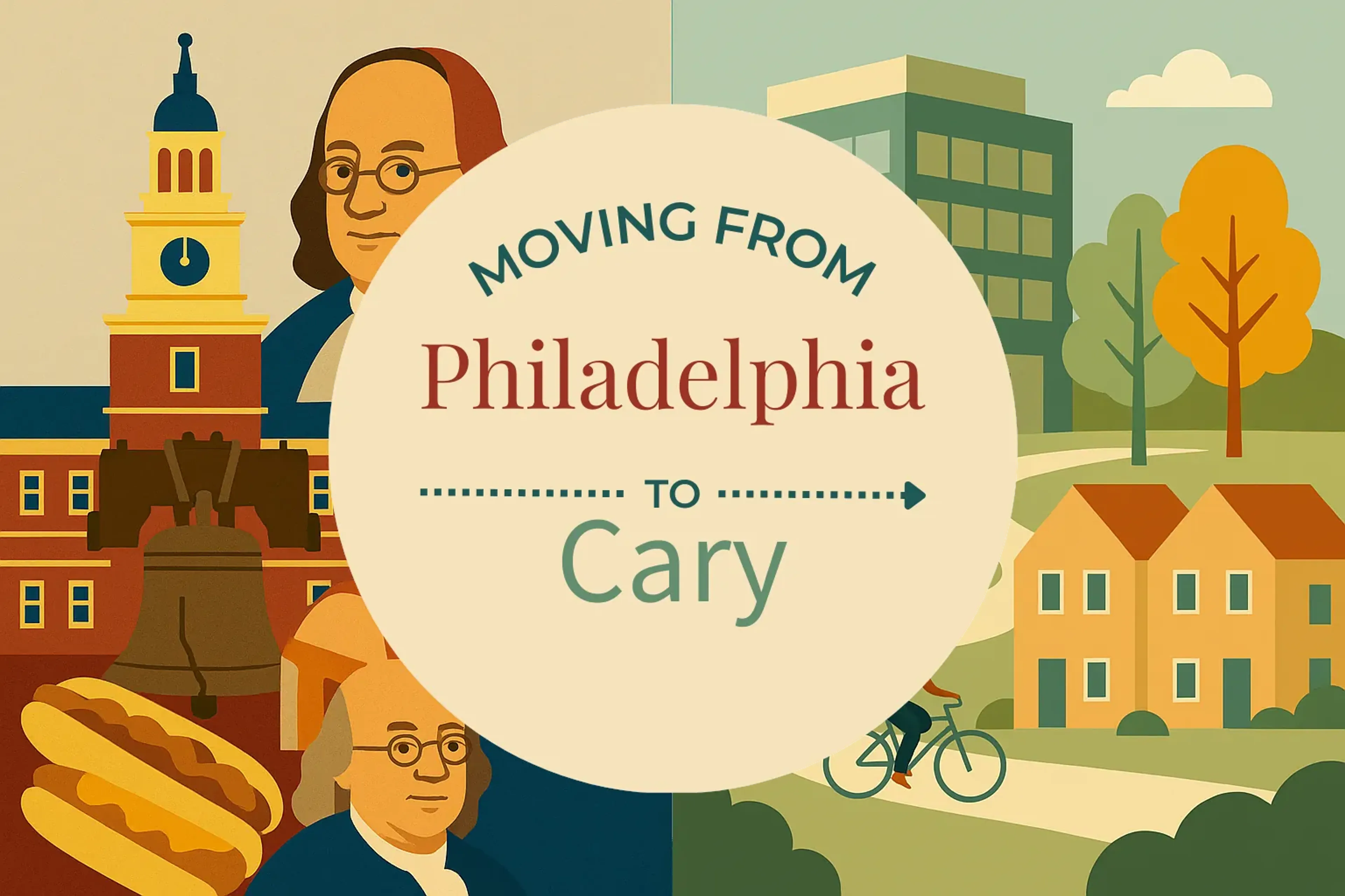 Side-by-side comparison of Philadelphia to Cary moving companies