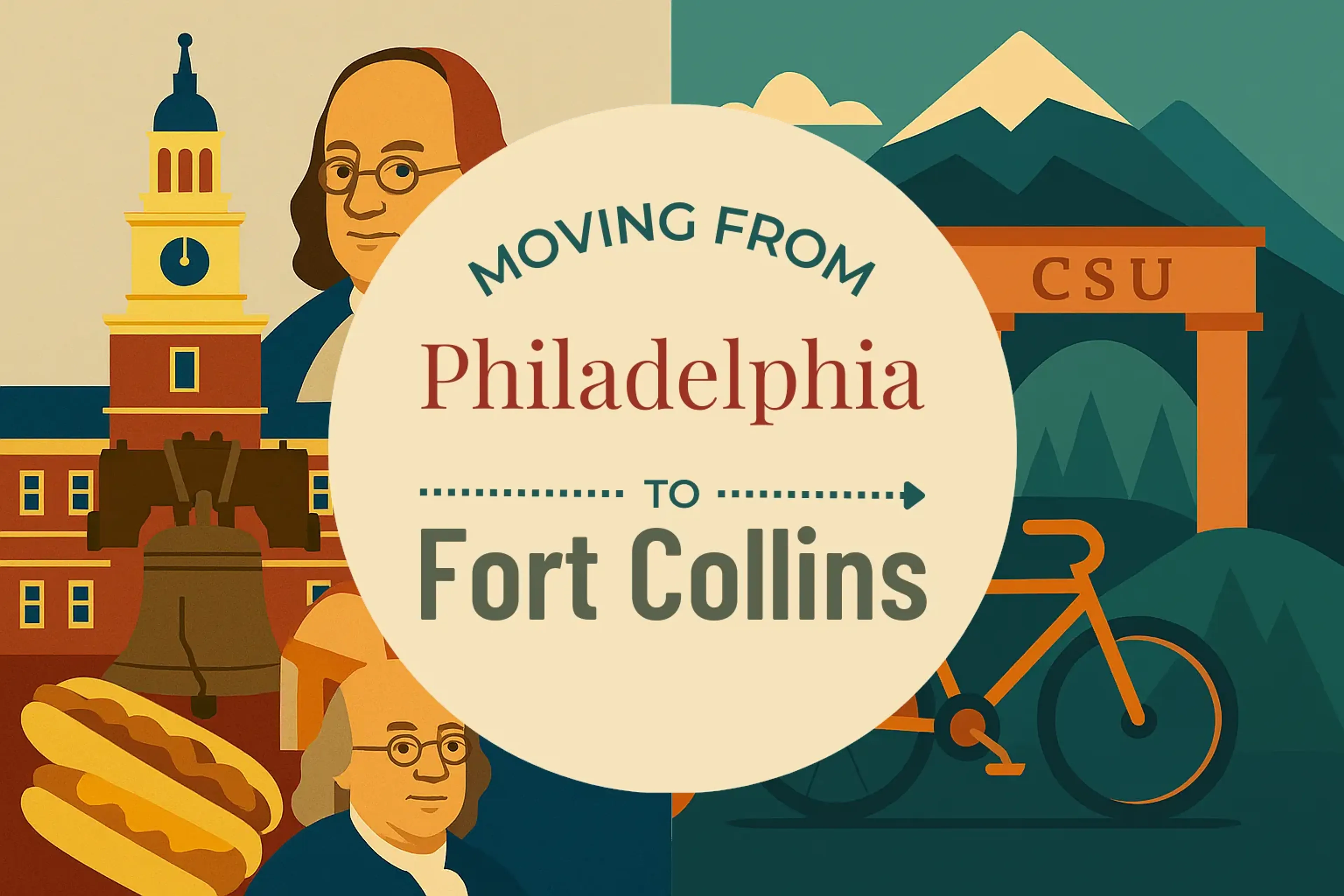 Side-by-side comparison of Philadelphia to Fort Collins moving companies