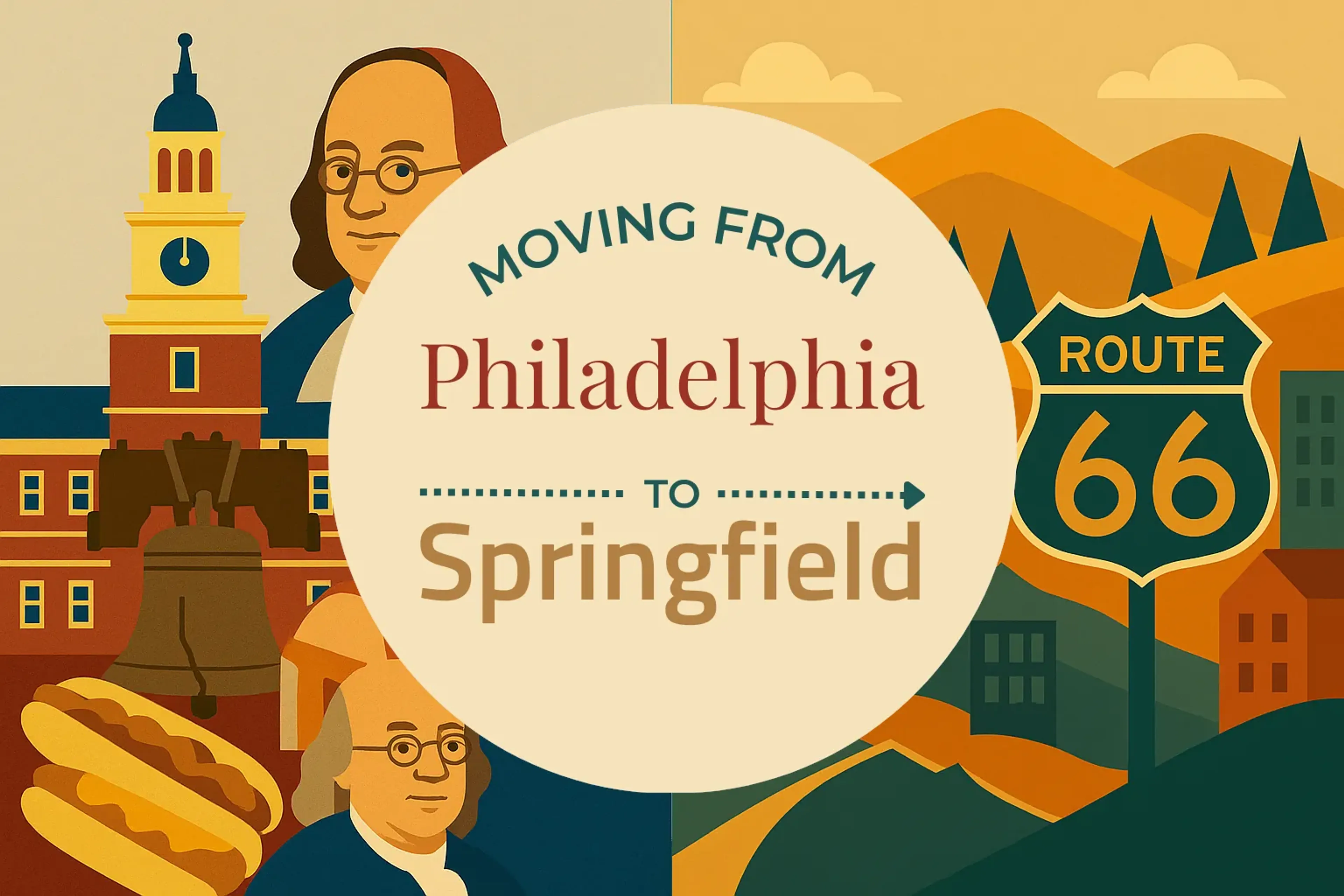 Side-by-side comparison of Philadelphia to Springfield moving companies