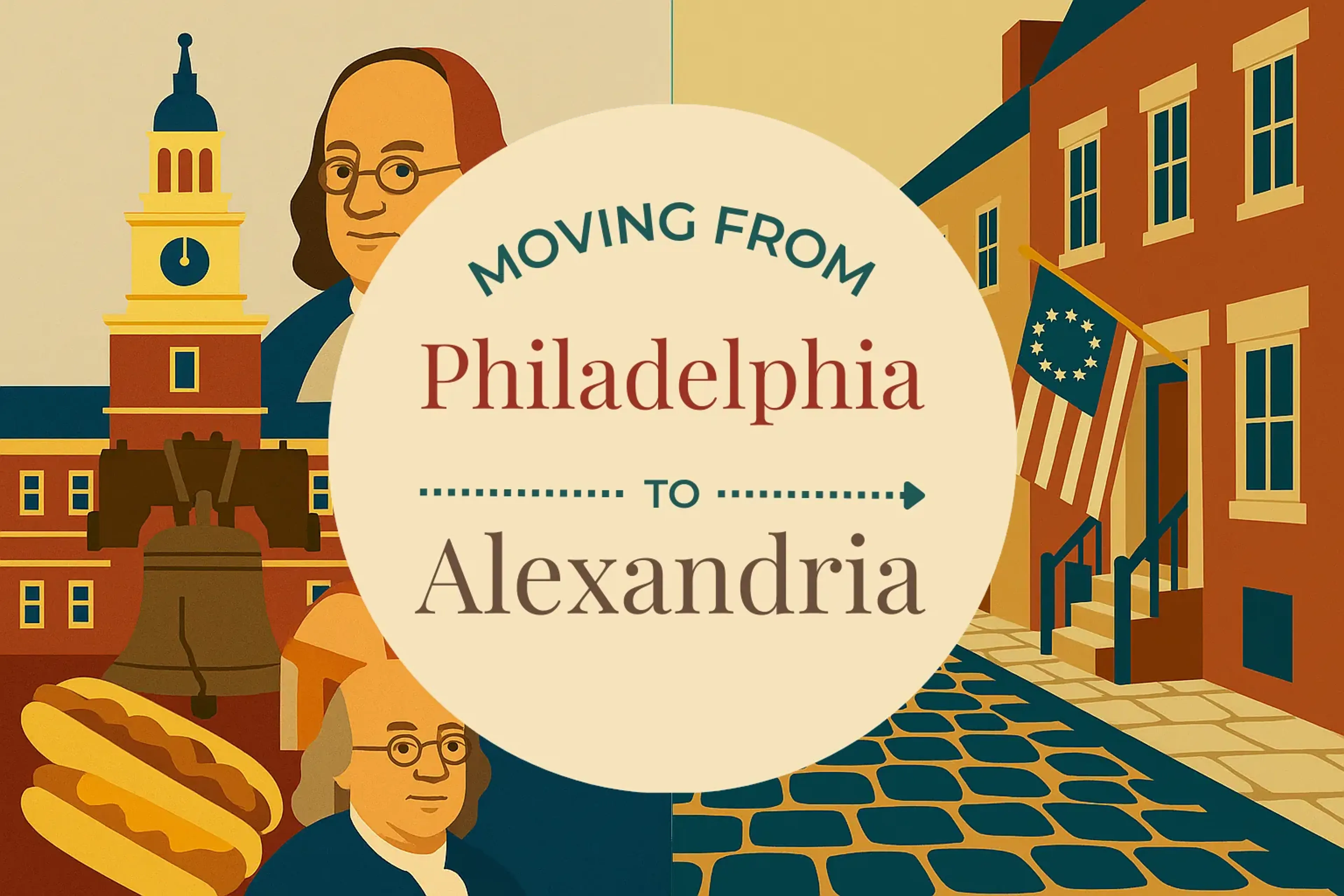 Side-by-side comparison of Philadelphia to Alexandria moving companies